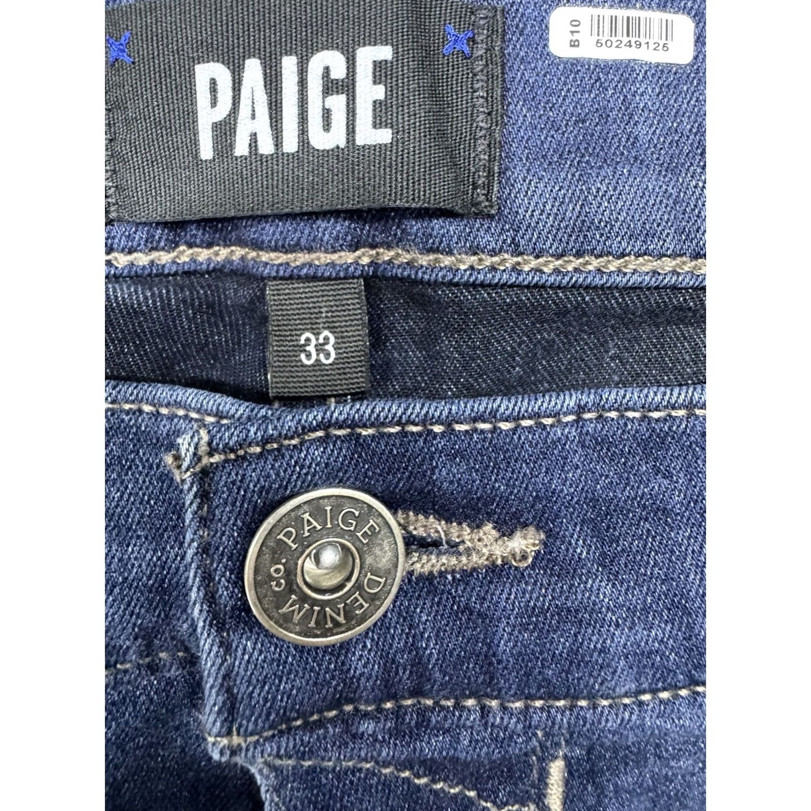 Paige PAIGE Lennox Slim Fit Stretch Performance Casual Jeans Mens 33x29 Blue Size US 33 - 2 Thumbnail