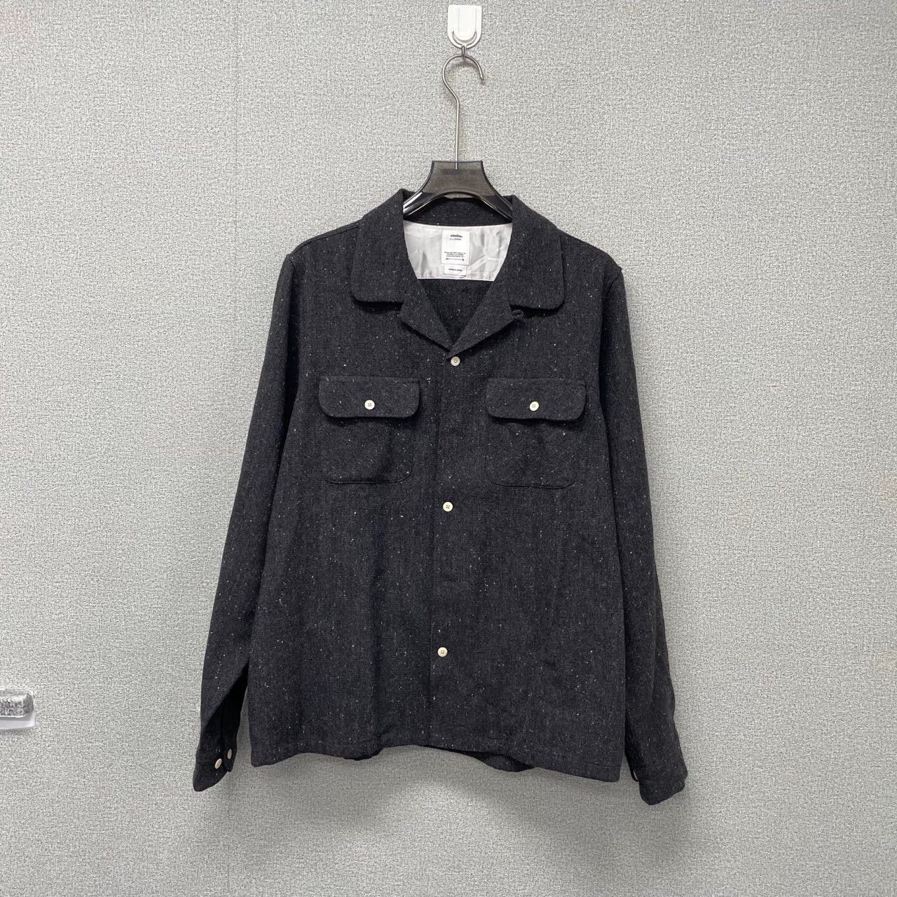 Visvim Visvim 23aw new black wool tweed long sleeve shirt Size US XL / EU 56 / 4 - 1 Thumbnail