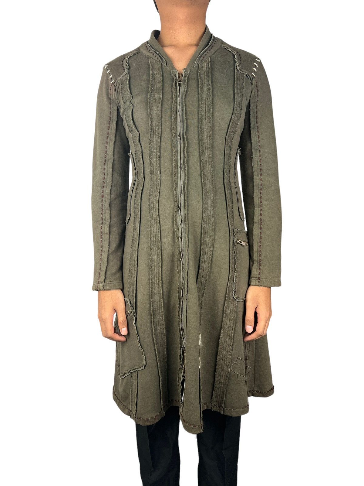 image of If Six Was Nine x Seditionaries Et Compagnie Reconstructed Apocalypse Parka Jacket in Army Green (S