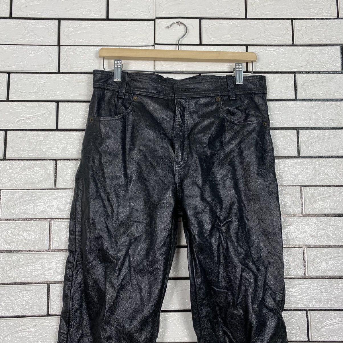 Japanese Brand Vintage Racing Genuine Leather Pants 501 Issey Miyake Size US 30 / EU 46 - 5 Thumbnail