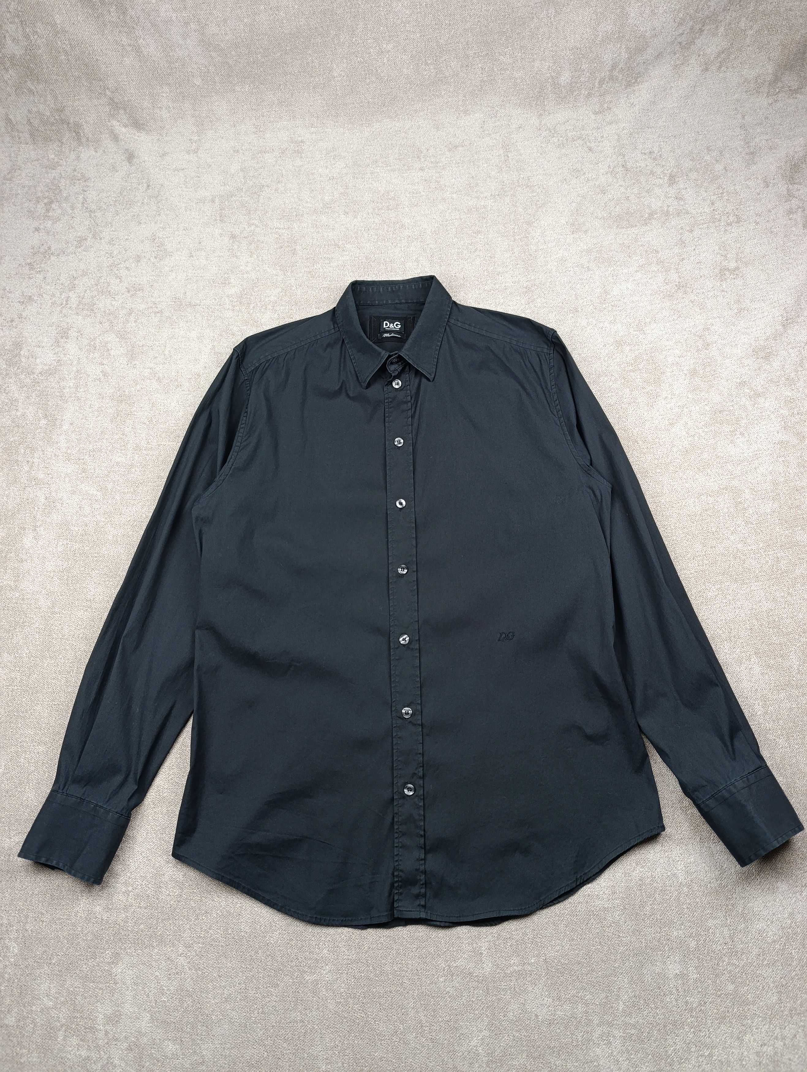 Dolce & Gabbana DOLCE & GABBANA VINTAGE D&G SLIM BLACK SHIRT BUTTON UP MINI Size US M / EU 48-50 / 2 - 1 Thumbnail