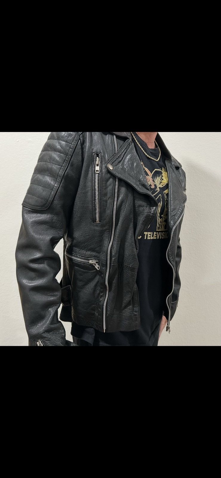 Topman Topman Leather Black Jacket Size US M / EU 48-50 / 2 - 9 Thumbnail