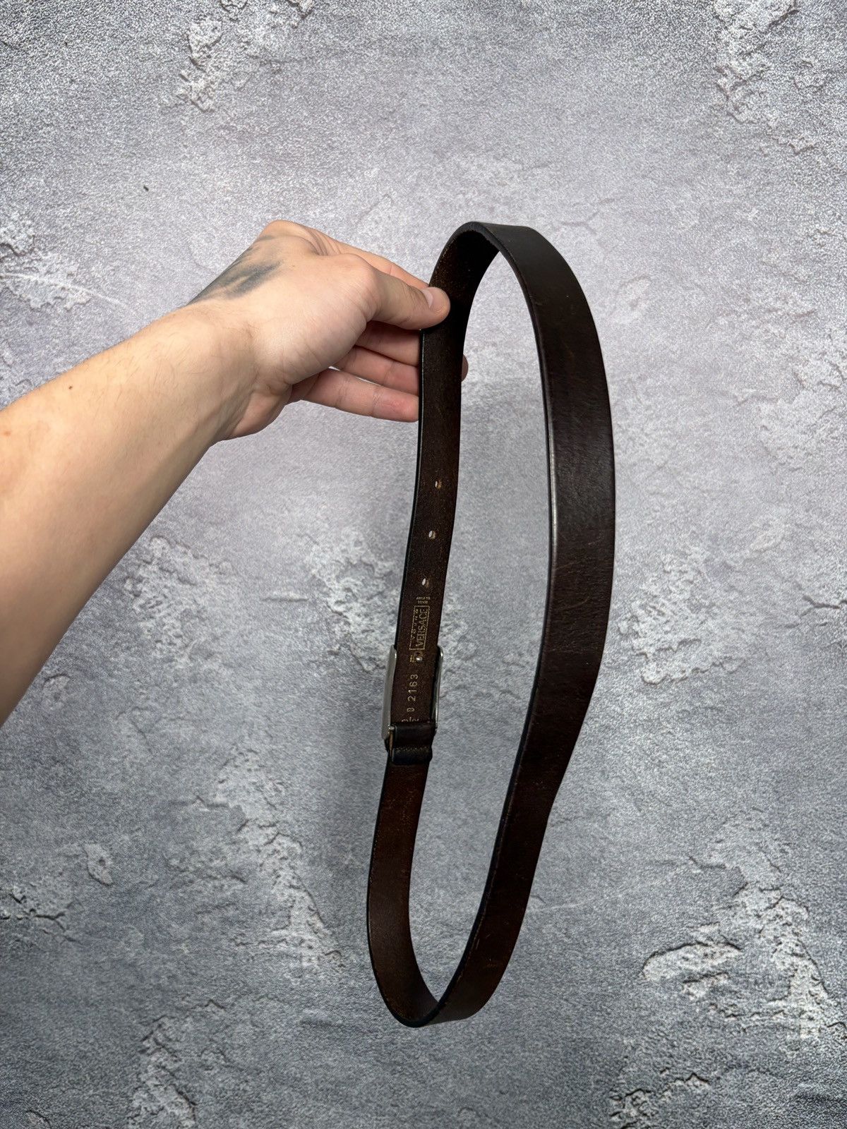 Versace Vintage Versace Medusa Logo Leather Belt Size ONE SIZE - 6 Thumbnail