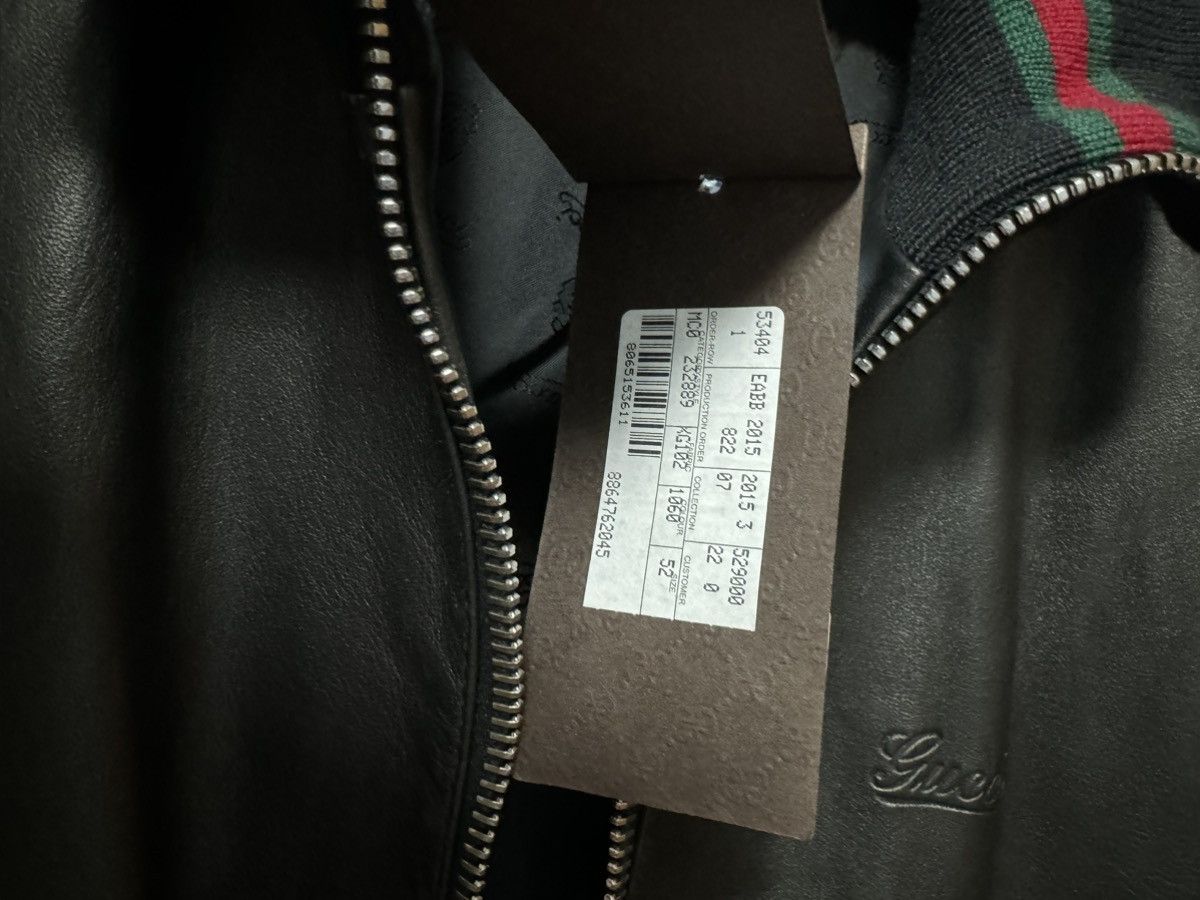 Gucci Gucci logo leather bomber jacket Size US L / EU 52-54 / 3 - 6 Thumbnail