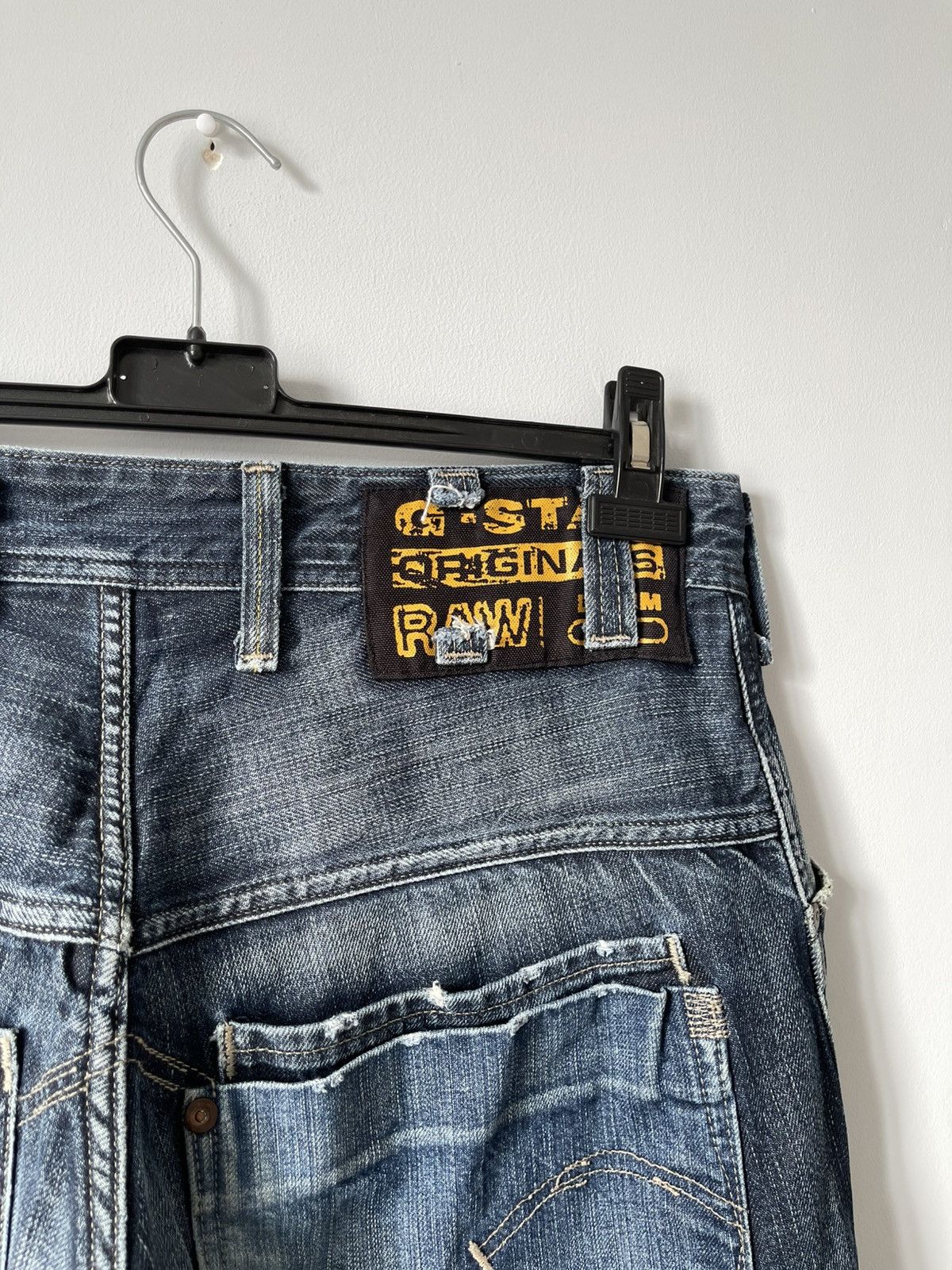 G-Star G-Star Raw Patchwork Double Knee Faded Denim Y2k Jeans Size US 33 - 11 Thumbnail