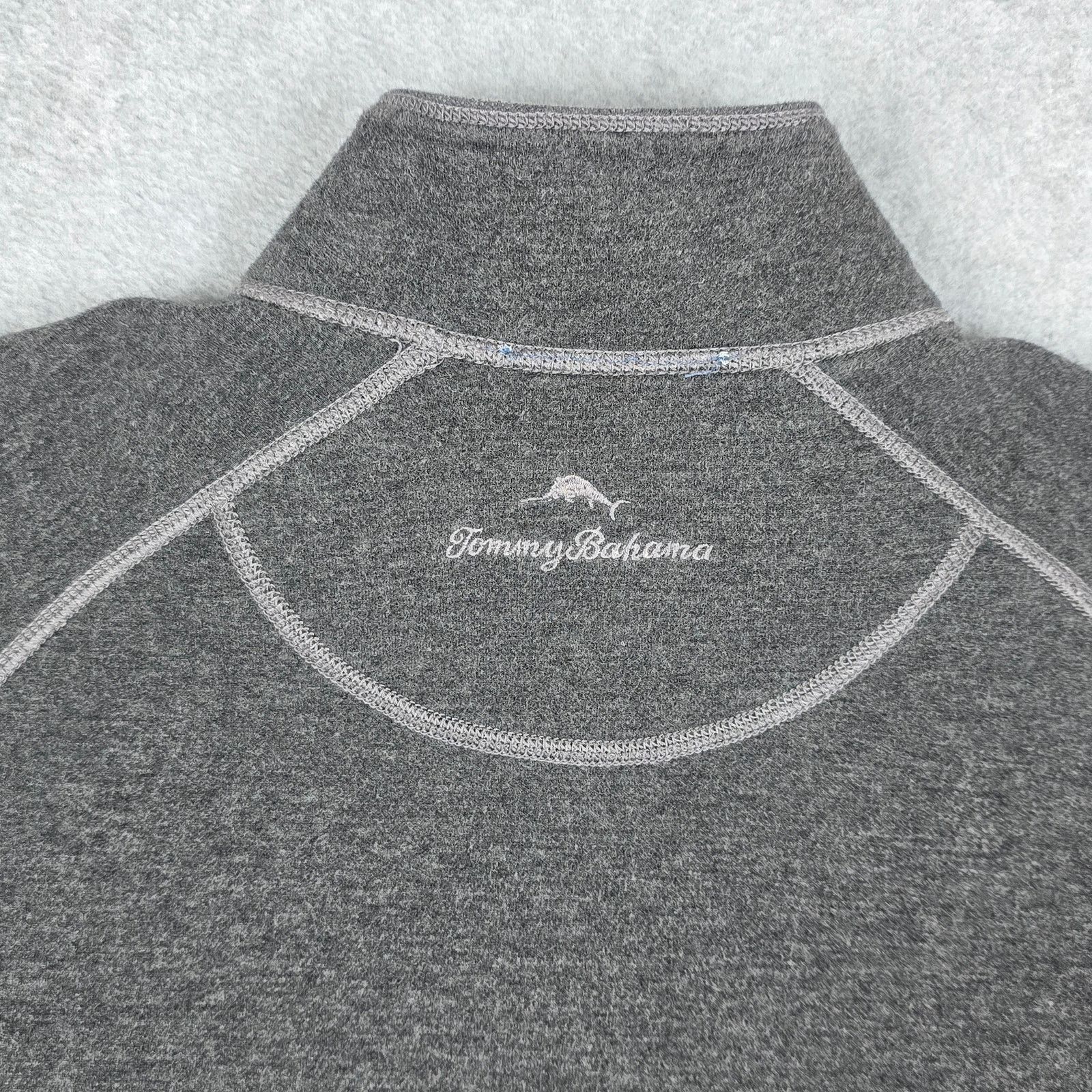 Tommy Bahama Tommy Bahama Lg Reversible 1/4 Zip Pullover Sweatshirt Gray Size US L / EU 52-54 / 3 - 14 Thumbnail