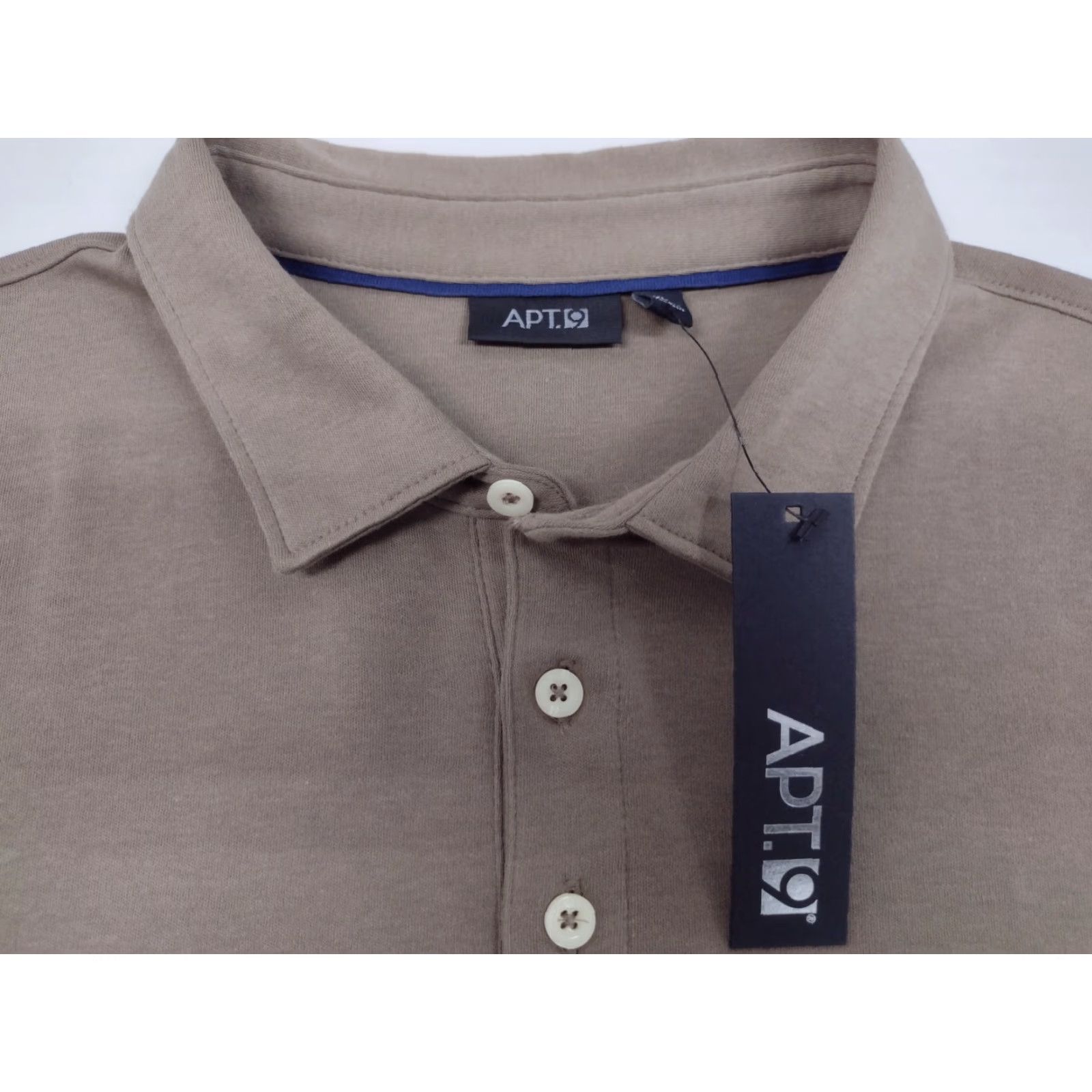 Apt. 9 APT.9 Men's Polo Shirt Short Sleeve Modern Fit Brown XL Size US XL / EU 56 / 4 - 2 Thumbnail