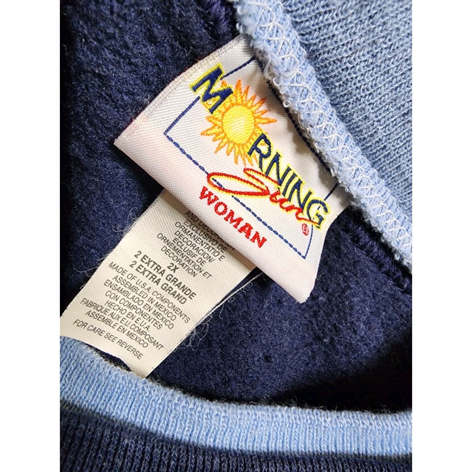 Vintage VINTAGE Morning Sun Sweatshirt Womens 2XL Snowflake Frozen Trees Winter 90s Size XXL / US 16-18 / IT 52-54 - 4 Thumbnail