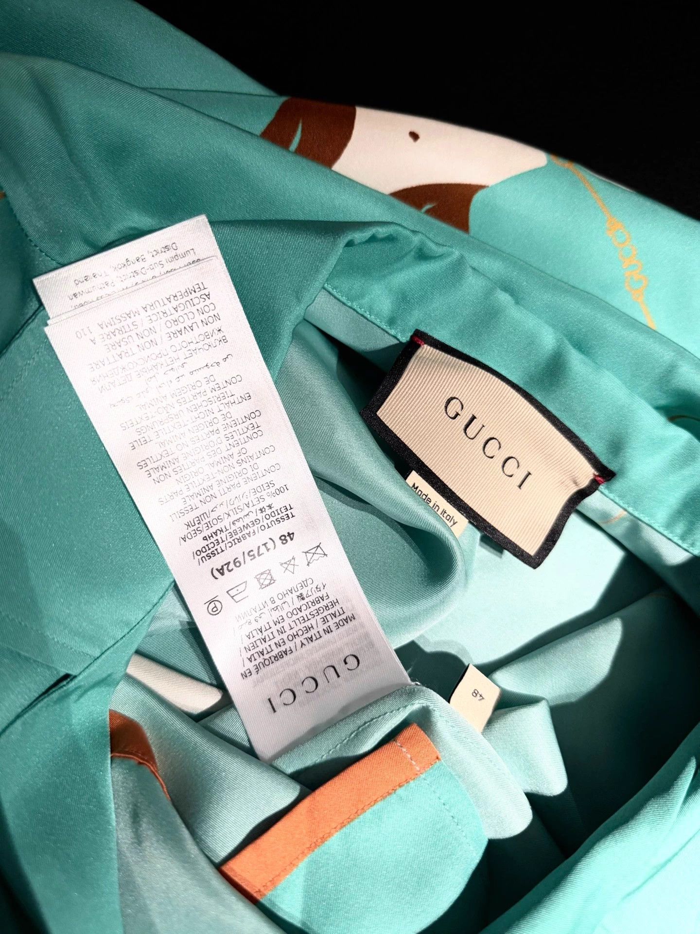 Gucci Gucci 23ss Lake Blue Dog Short Sleeve Cardigan Size US M / EU 48-50 / 2 - 3 Thumbnail