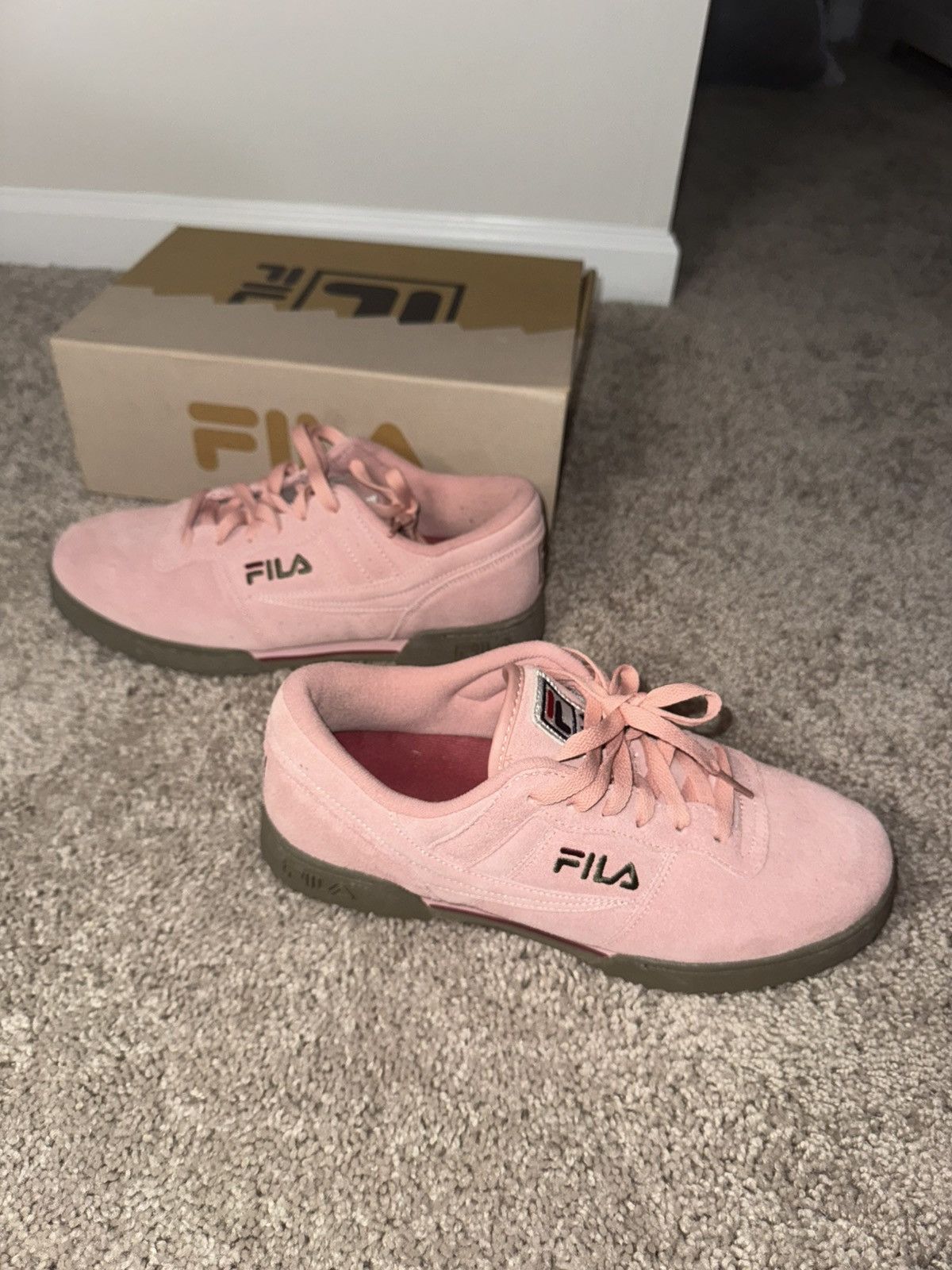 Fila Fila Light Pink Suede Size US 11 / EU 44 - 5 Thumbnail