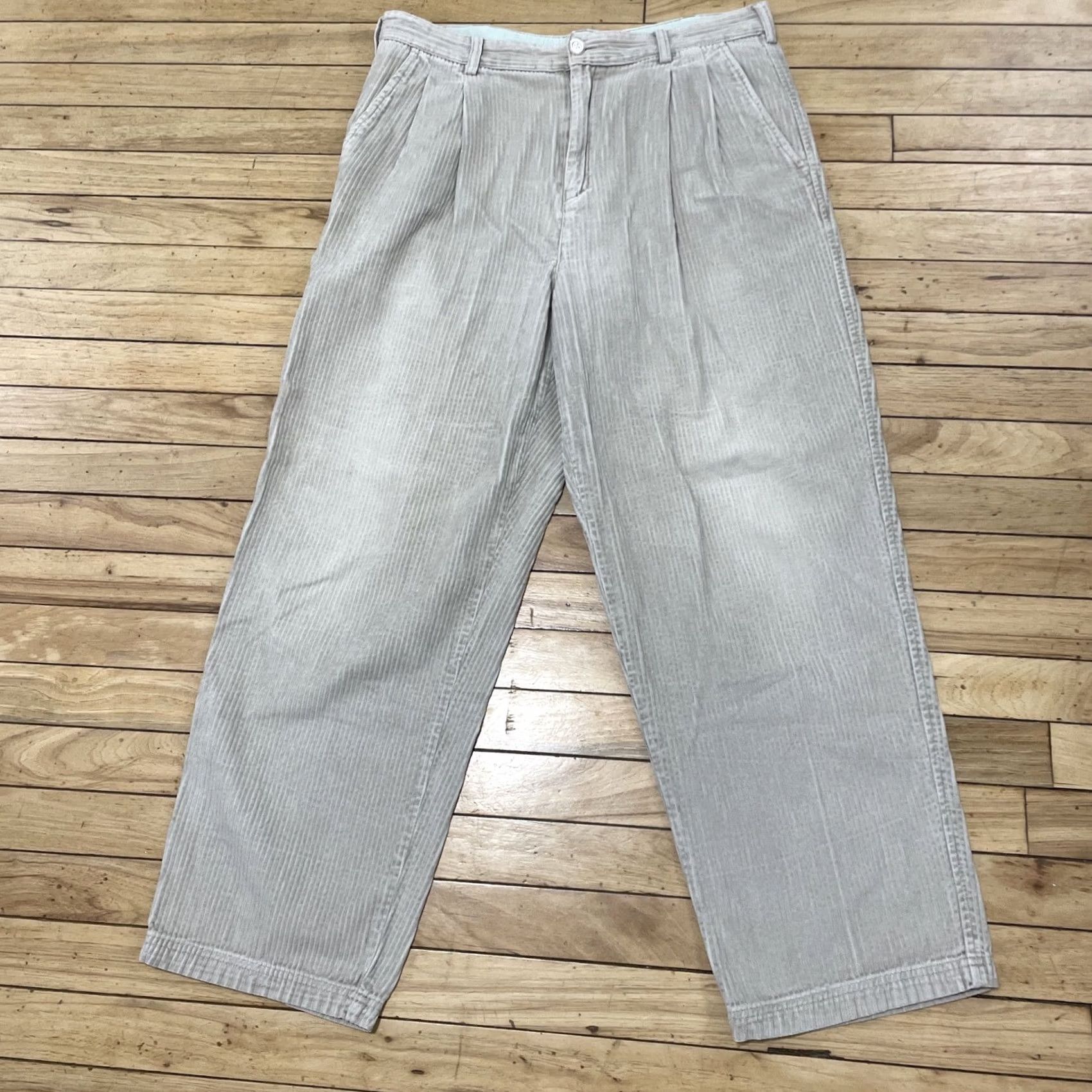Vintage VINTAGE Cambridge Classics Men Corduroy Pants 34x28 Cream Grunge Y2K Straight Casual Autumn Winter 34 Mens Size US 34 / EU 50 - 2 Thumbnail