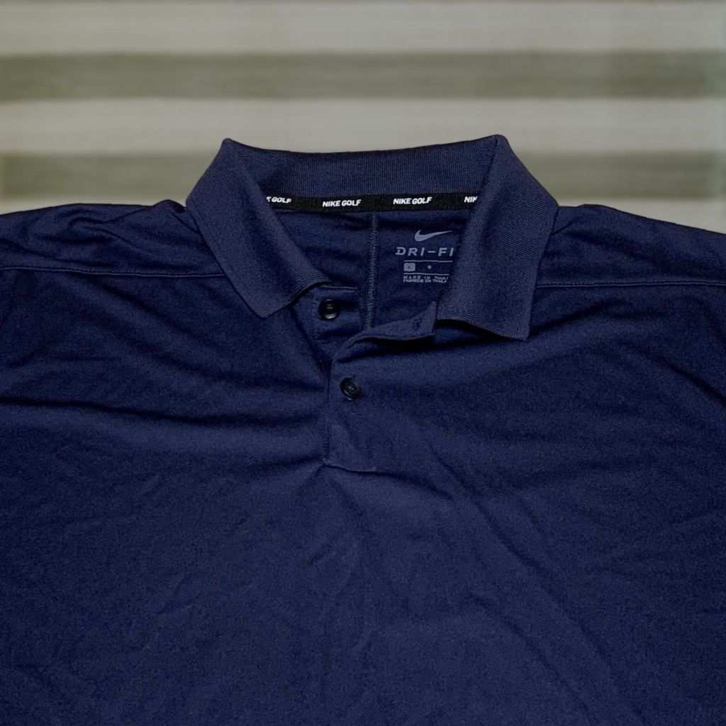 Nike Nike Golf Men's Blue Dri-Fit Polo Shirt L Regular Short Sleeve 100 % Recycled Polyester Polo Shirt Logo Button-Up Shirt Size US L / EU 52-54 / 3 - 1 Thumbnail