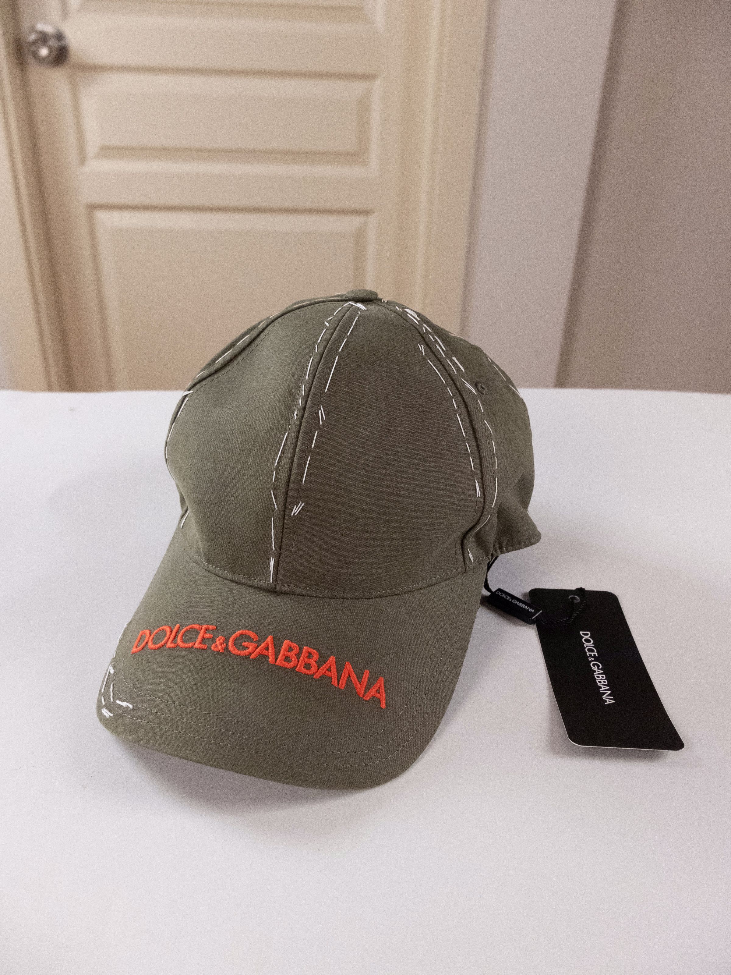 Dolce & Gabbana DOLCE & GABBANA green topstitch logo baseball cap hat Medium Size ONE SIZE - 1 Thumbnail