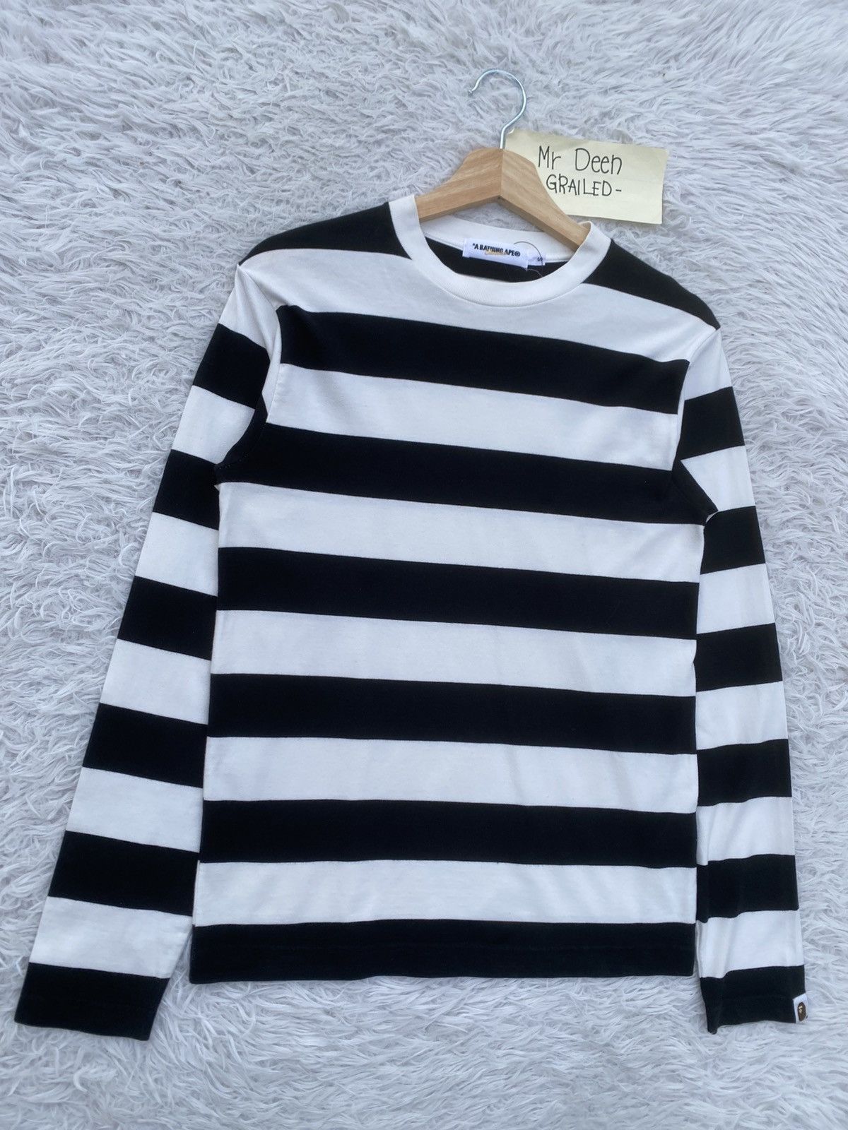 Bape Rare BAPE Stripes Longsleeve Shirt Size US S / EU 44-46 / 1 - 2 Thumbnail