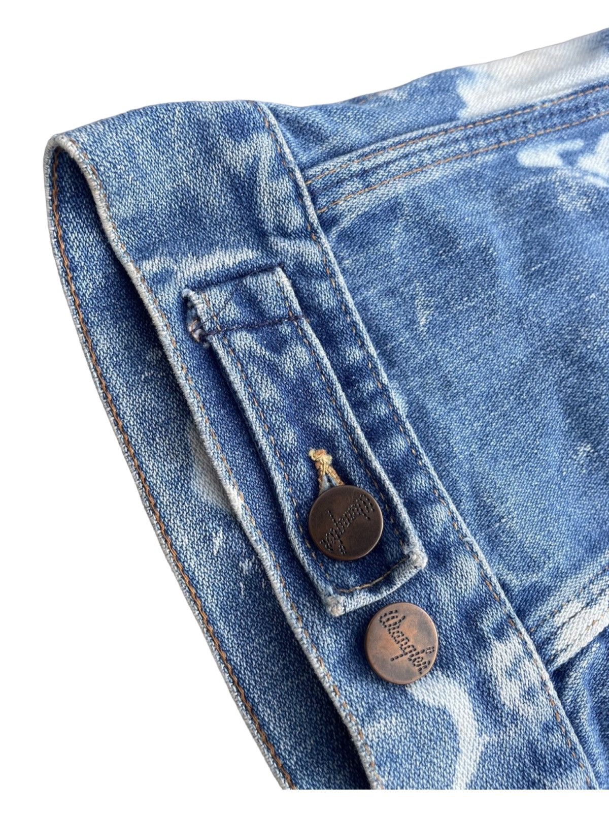Vintage × Wrangler Wrangler Selvedge 70s/80s Destroy Sleeveless Spalsh Jacket Size US S / EU 44-46 / 1 - 21 Thumbnail