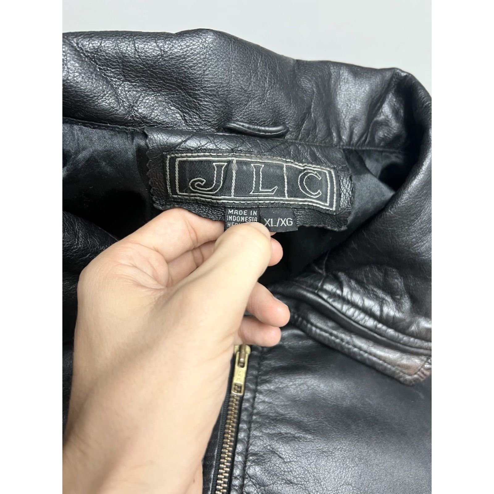 Vintage VINTAGE Leather Jacket Women XL Black Belted Full Zip Up Work Lambskin Soft Jacket Coat Size XL / US 12-14 / IT 48-50 - 8 Thumbnail