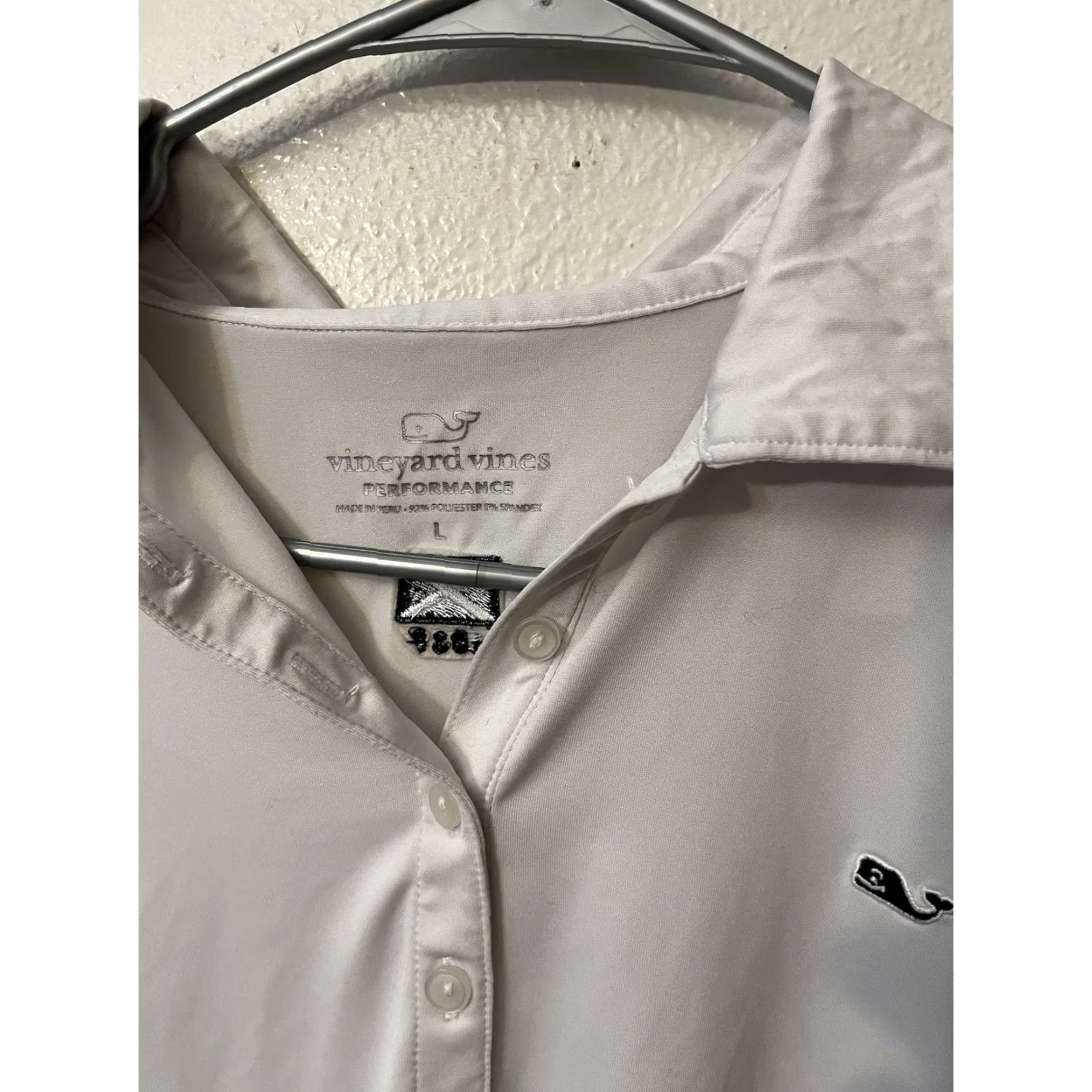 Vineyard Vines Vineyard Vines White Performance Sleeveless Polo Shirt Large EmbroOder Mens Size US L / EU 52-54 / 3 - 2 Thumbnail