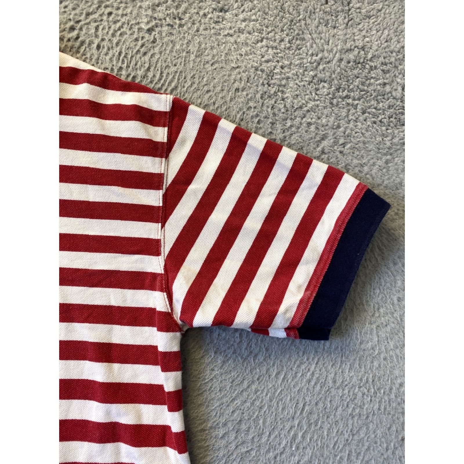 Vintage VINTAGE LL Bean Polo Shirt Mens Small S Short Sleeve Red Stripes Casual Golf Walking Size US S / EU 44-46 / 1 - 2 Thumbnail