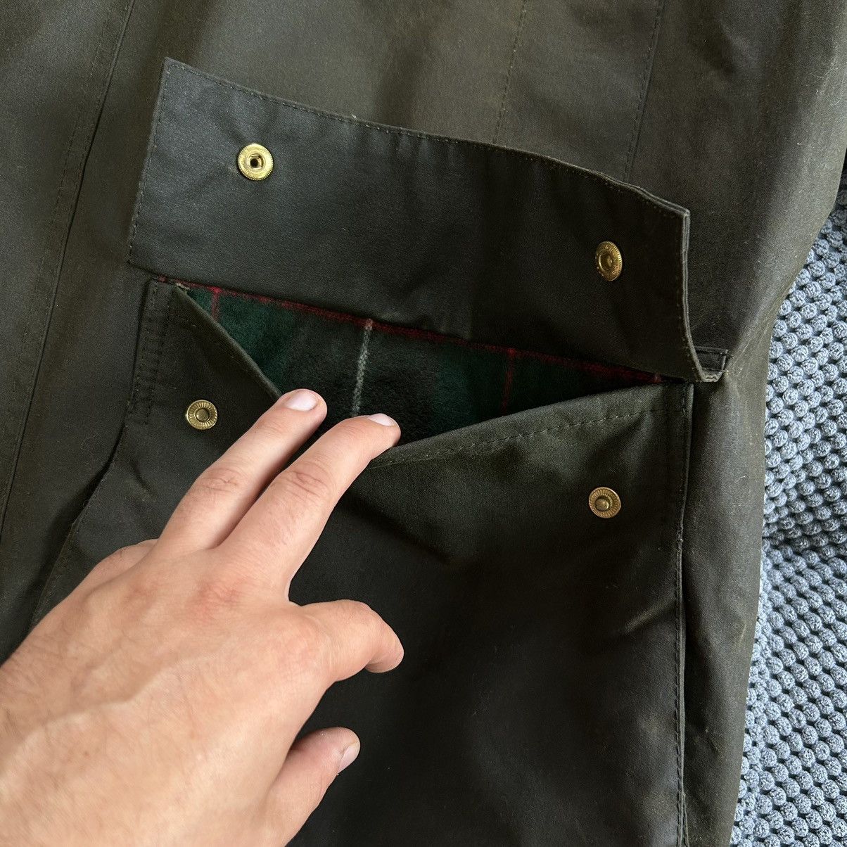 Barbour Barbour Northumbria C46 Vintage Heavy Green Waxed Jacket Size US XXL / EU 58 / 5 - 15 Thumbnail