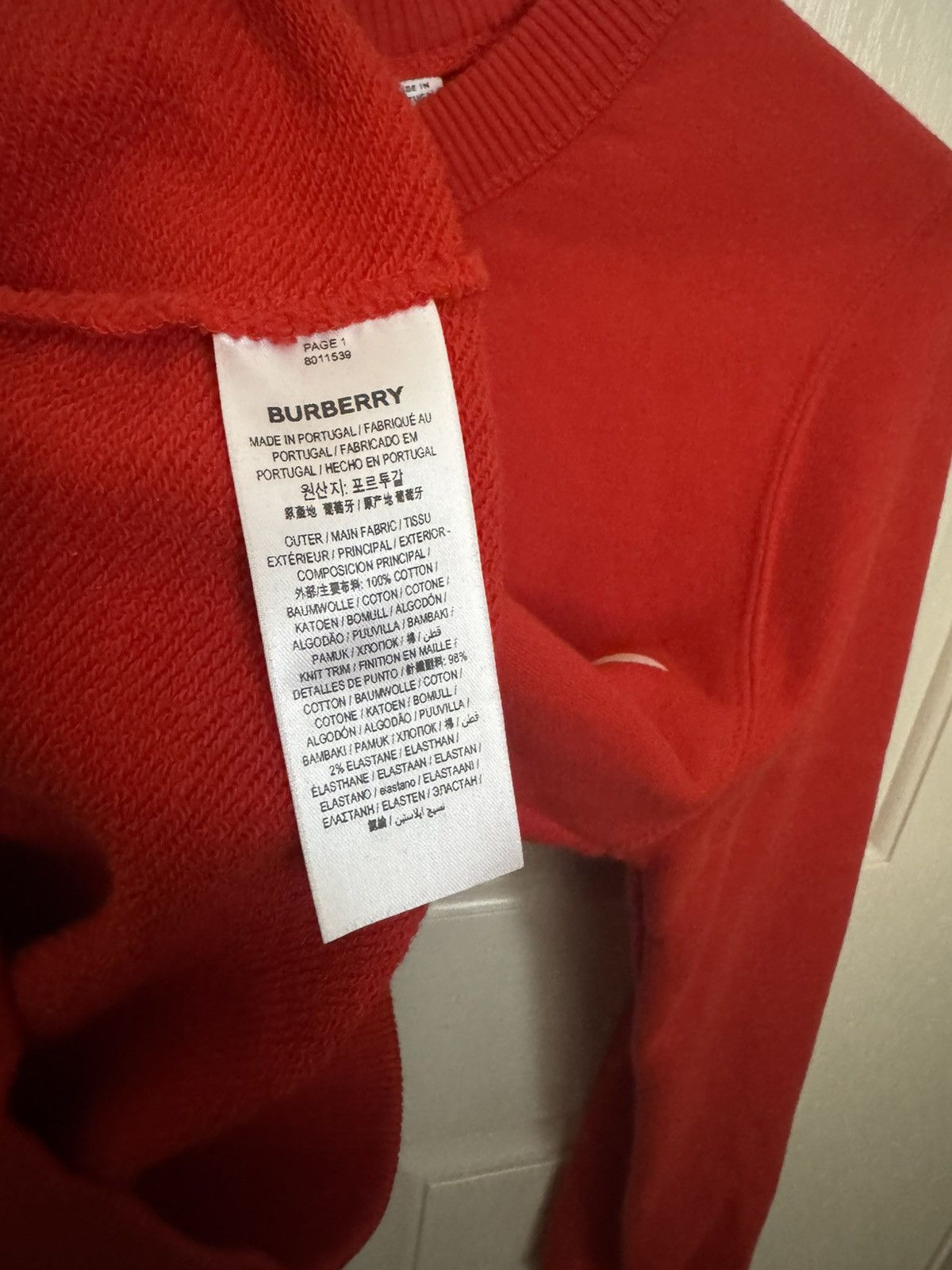 Burberry Burberry Red Graphic Print Crew Neck Sweatshirt Size US XXS / EU 40 - 5 Thumbnail