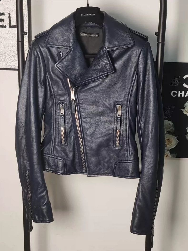 Balenciaga Balenciaga size 40 Women's Biker Leather Jacket Size M / US 6-8 / IT 42-44 - 1 Thumbnail