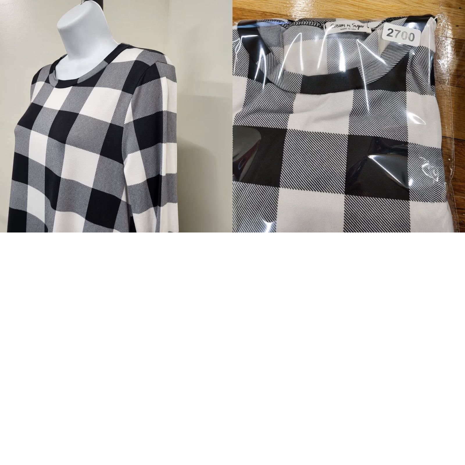 Vintage Cream & Sugar Dress Buffalo Plaid Long Sleeves 2 Pockets 40" Women's Size Medium A-Line Casual Vestment (If "Vestment" not allowed) Size M / US 6-8 / IT 42-44 - 9 Thumbnail