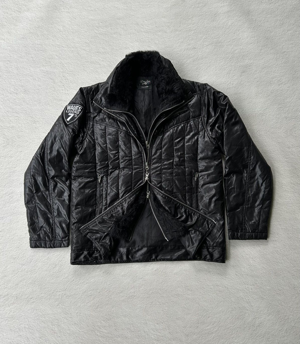 14th Addiction 2000s Ben Aipa Double Zipper Fur Vkei Jacket Size US L / EU 52-54 / 3 - 1 Thumbnail