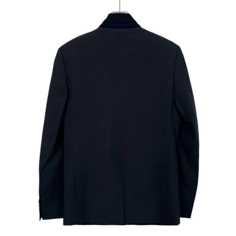 Dior Dior Black knitted striped baseball collar single-breasted Size 44R - 2 Thumbnail