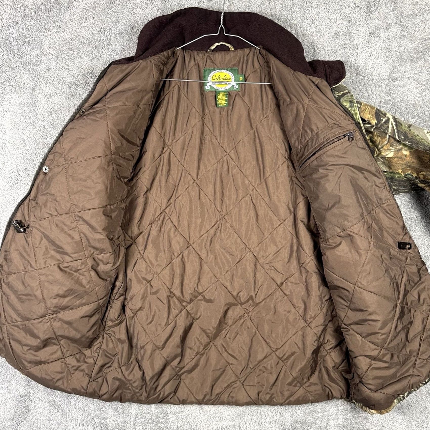 Vintage Cabela'S Mens Med Seclusion 3D Camouflage Hunting Jacket - Full Zip Quilt Lined Size US M / EU 48-50 / 2 - 7 Thumbnail