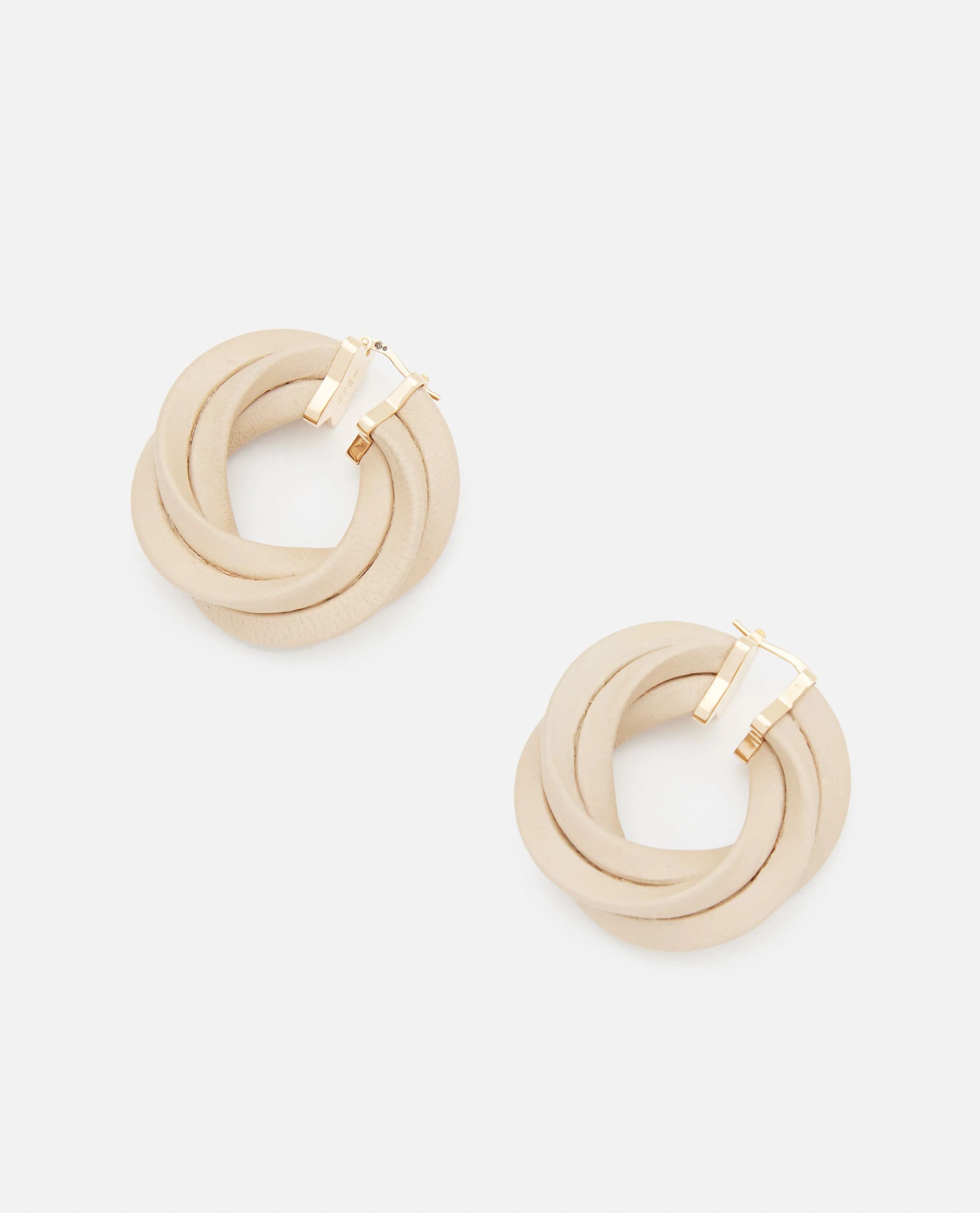 Bottega Veneta o1n1vont1124 Size: OS / Twist Earring in Beige Size ONE SIZE - 2 Thumbnail