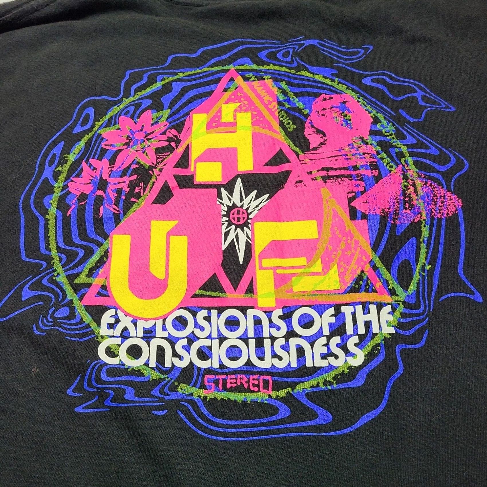 Huf HUF Worldwide T-Shirt Black Explosions of the Consciousness Men’s Small Shirt Mens Black S USA 90s Consciousness Vintage Size US S / EU 44-46 / 1 - 2 Thumbnail