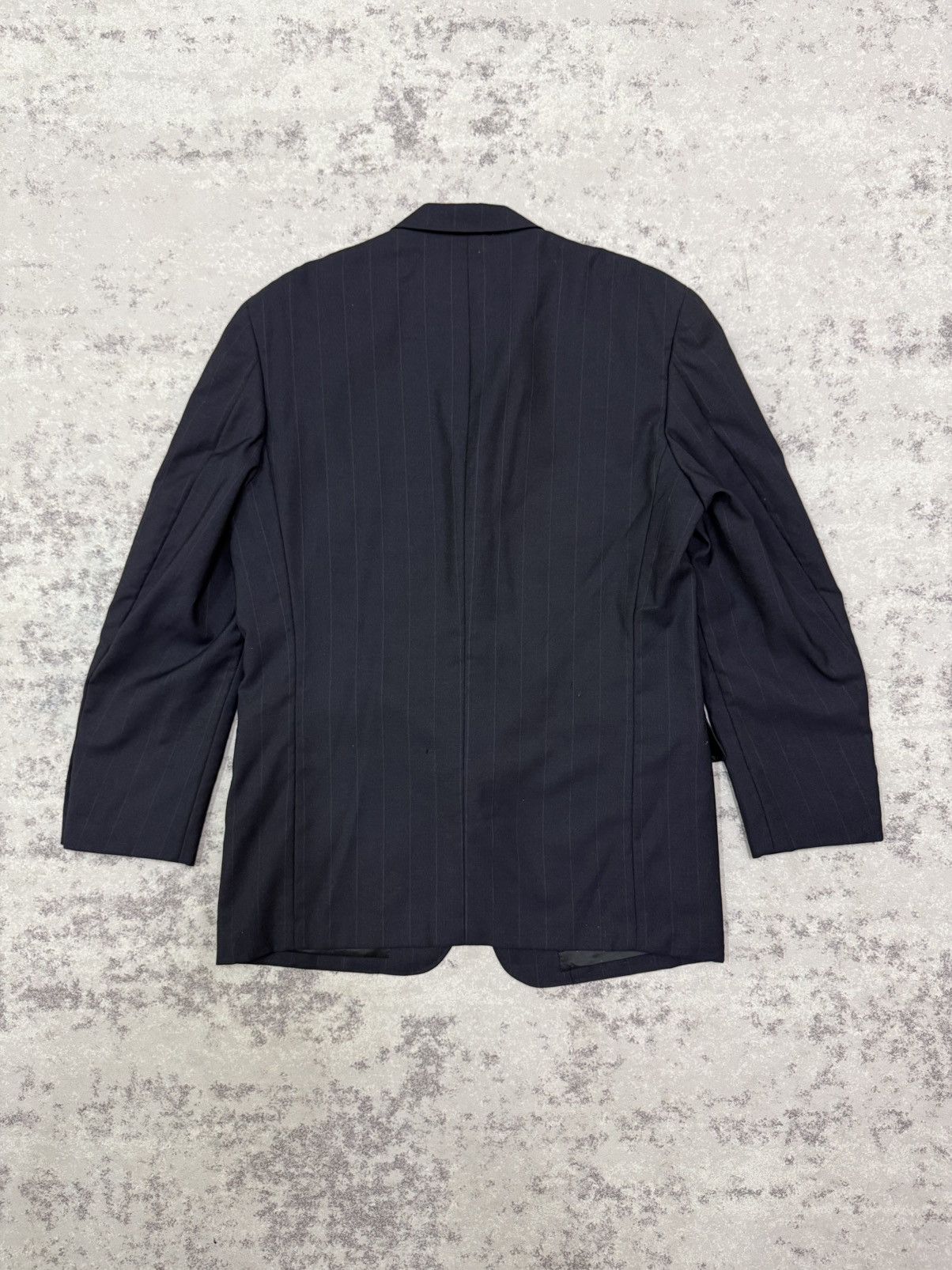 Yohji Yamamoto A.A.R Yohji Yamamoto Durban Dark Blue Stripe Blazzer Size US M / EU 48-50 / 2 - 12 Thumbnail