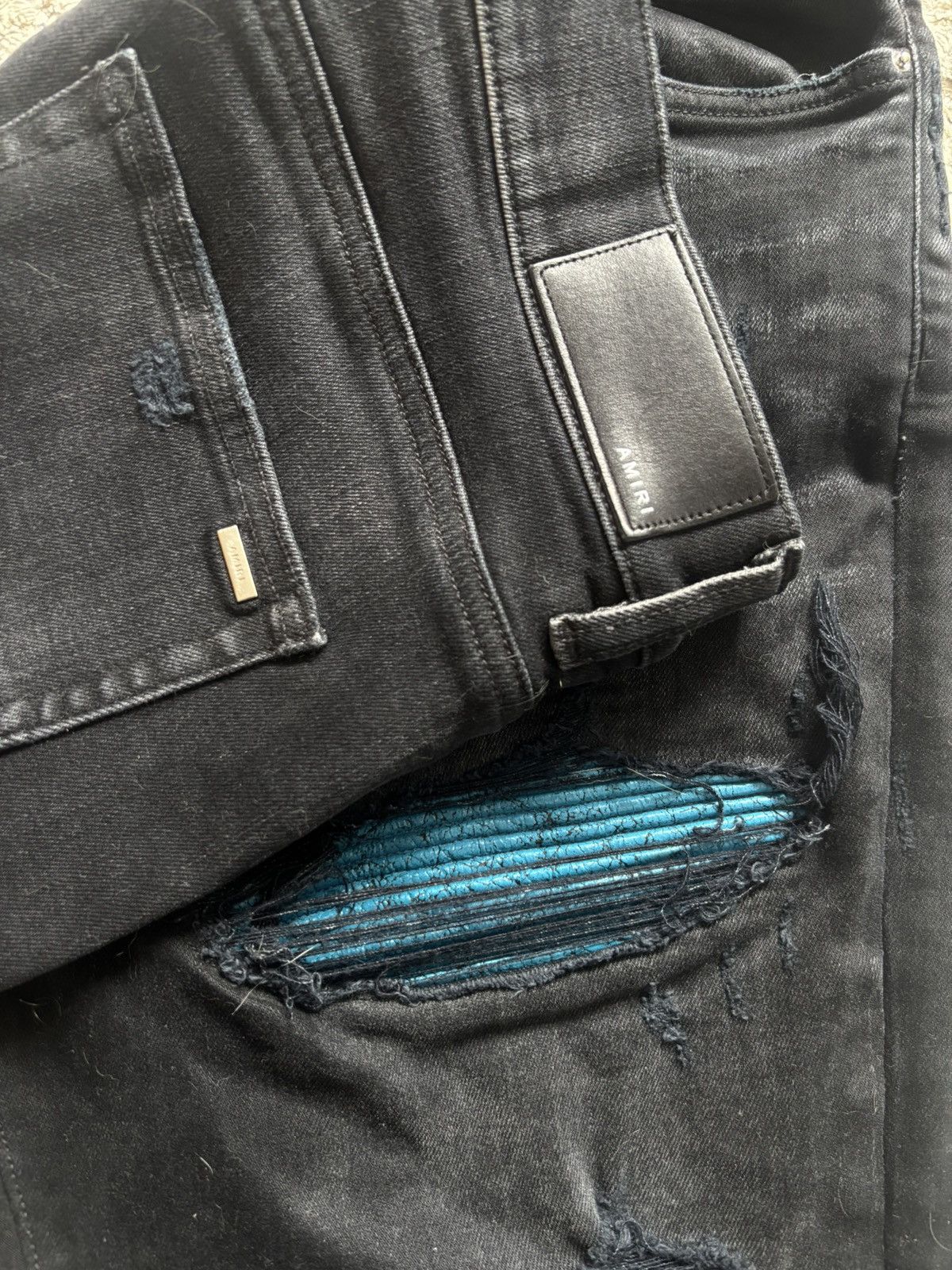 Amiri Amiri MX1 “Blue Cracked” Jeans Size US 36 / EU 52 - 4 Thumbnail