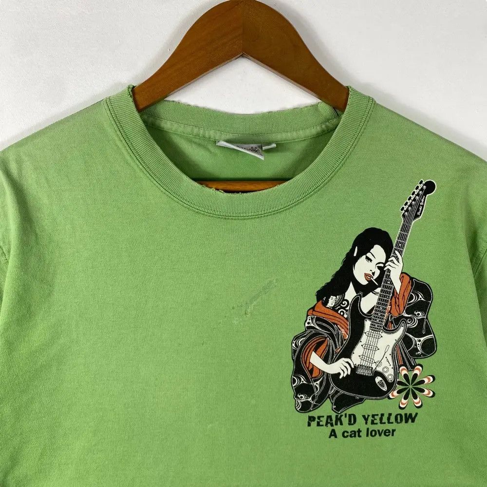 Japanese Brand PEAK'D YELLOW A Cat Lover By Ted Company Distressed Tee Size US M / EU 48-50 / 2 - 7 Thumbnail