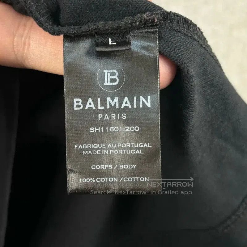 Balmain Balmain Black Cotton Graphic T-Shirt . Size US L / EU 52-54 / 3 - 5 Thumbnail