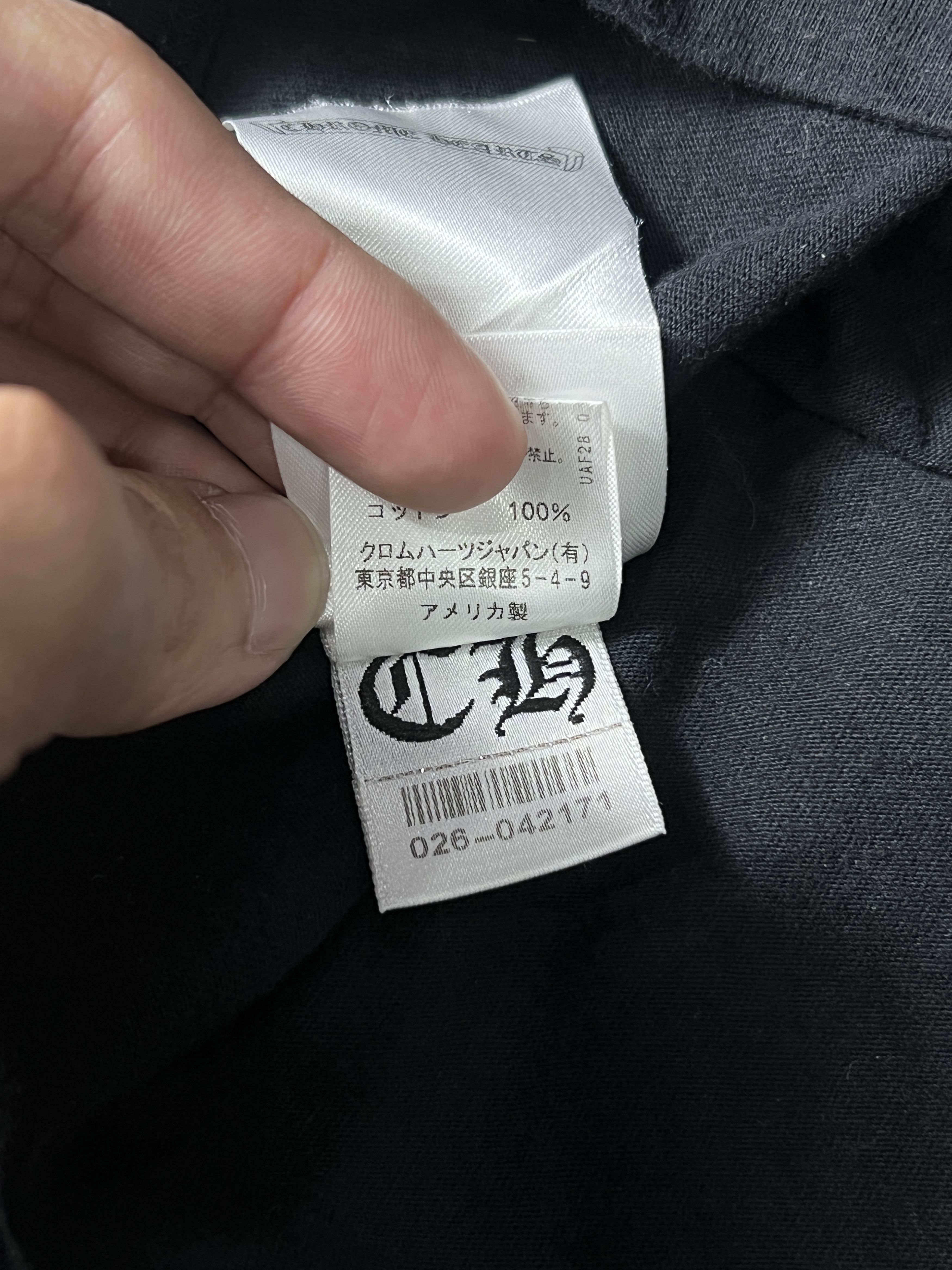 Chrome Hearts Chrome Hearts Tokyo Pocket Tee Black CH Logo USA M Size US M / EU 48-50 / 2 - 13 Thumbnail