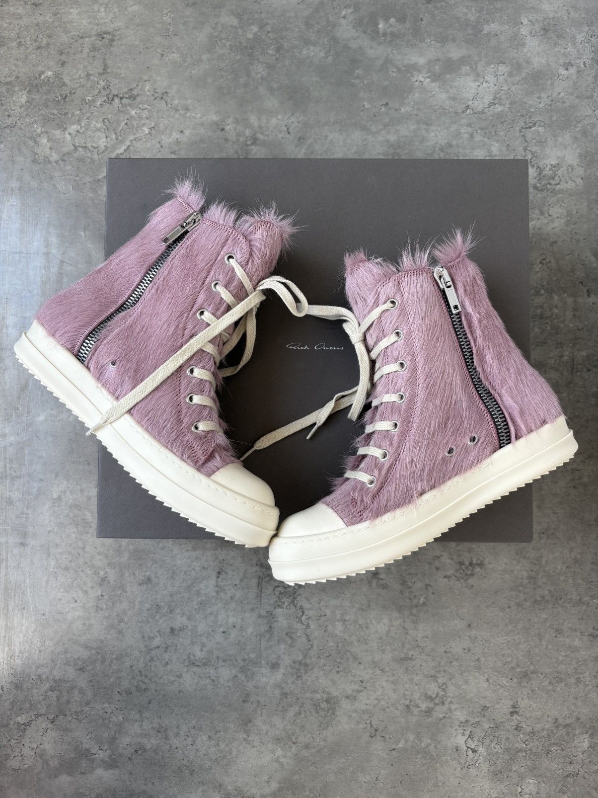 Rick Owens Rick Owen’s pink fur Ramones sneakers Size US 8 / IT 38 - 12 Thumbnail