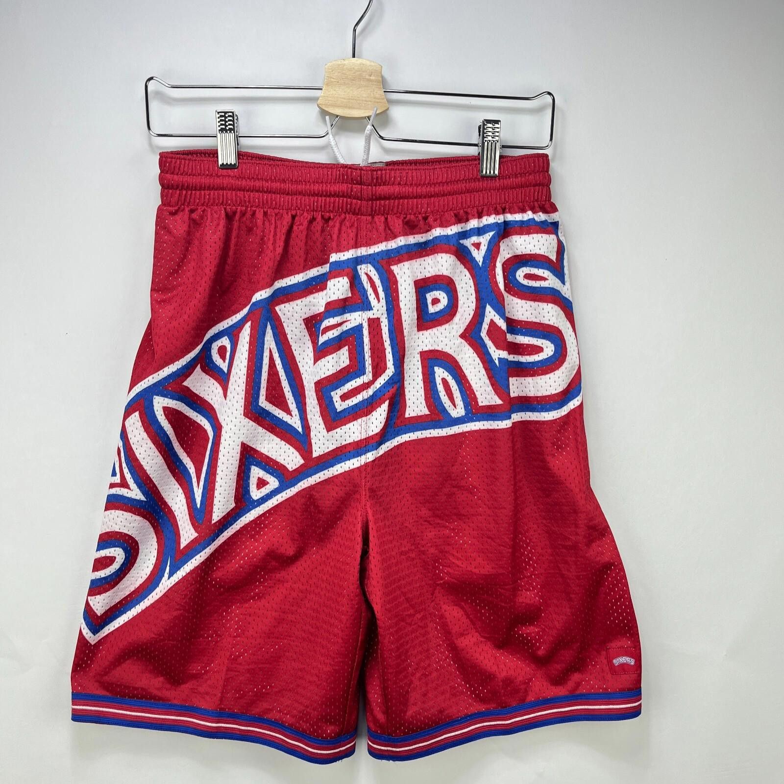 Mitchell & Ness Vintage Philadelphia Sixers Basketball Shorts Youth XL New Size ONE SIZE - 1 Thumbnail