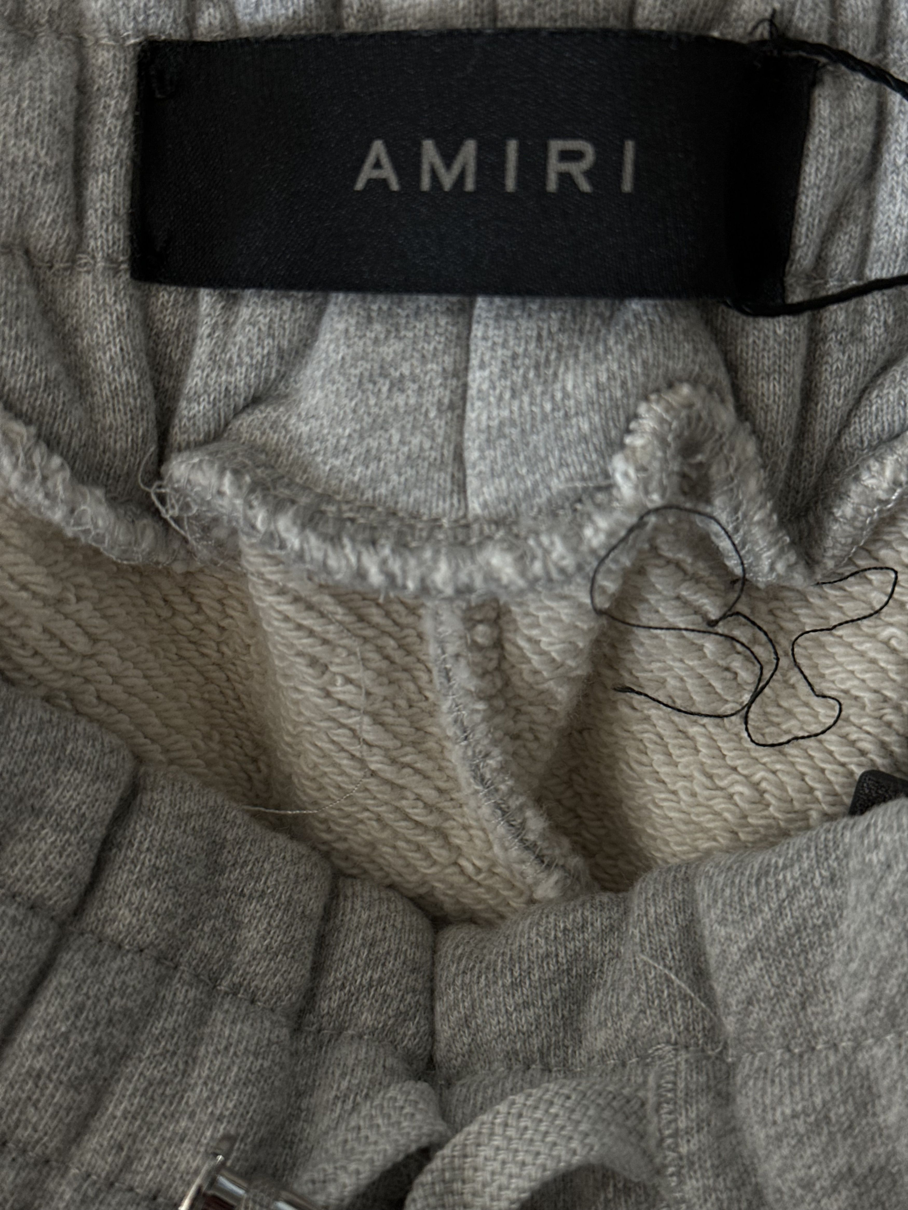 Amiri Amiri Grey Staggered Logo Sweatpants Size US 36 / EU 52 - 3 Thumbnail