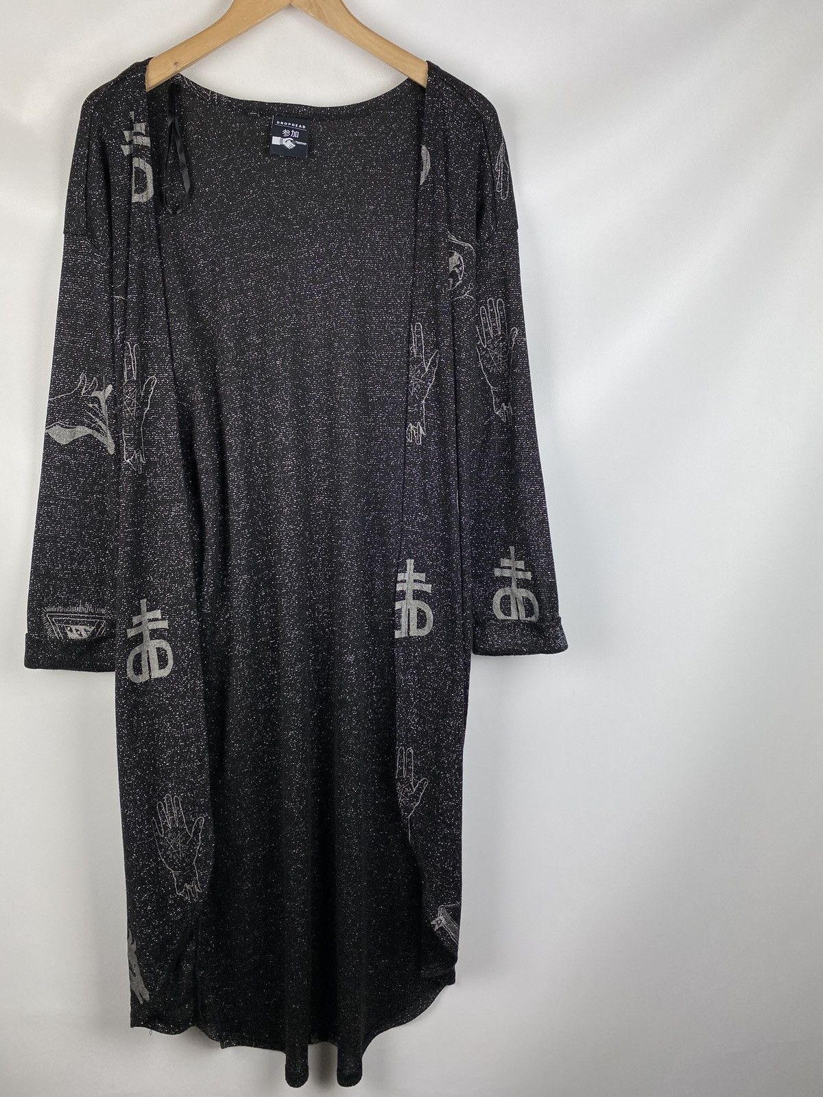 Drop Dead Drop Dead ladies gothic open front cardigan sweater size 12 Size XL / US 12-14 / IT 48-50 - 2 Thumbnail