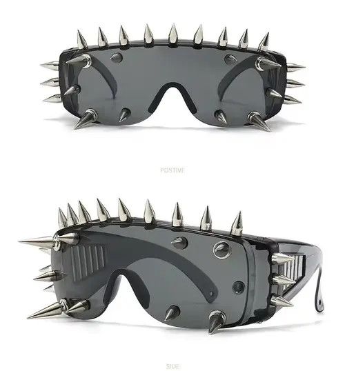 Japanese Brand × Vintage Spiked Gothic Punk Style Sunglasses Y2K Size ONE SIZE - 2 Thumbnail