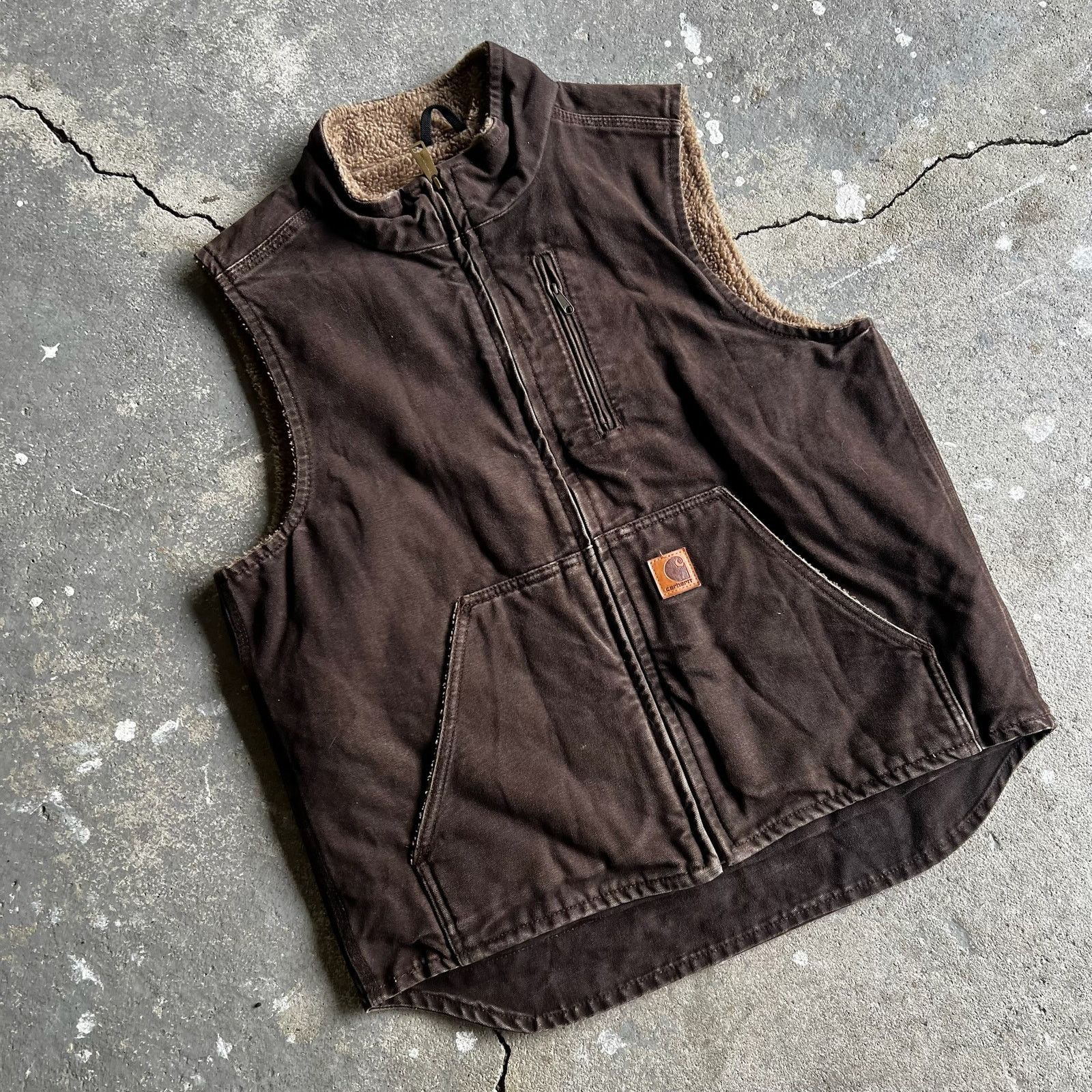 Carhartt × Vintage Carhartt V33 DKB brown work wear vest Size US M / EU 48-50 / 2 - 2 Thumbnail