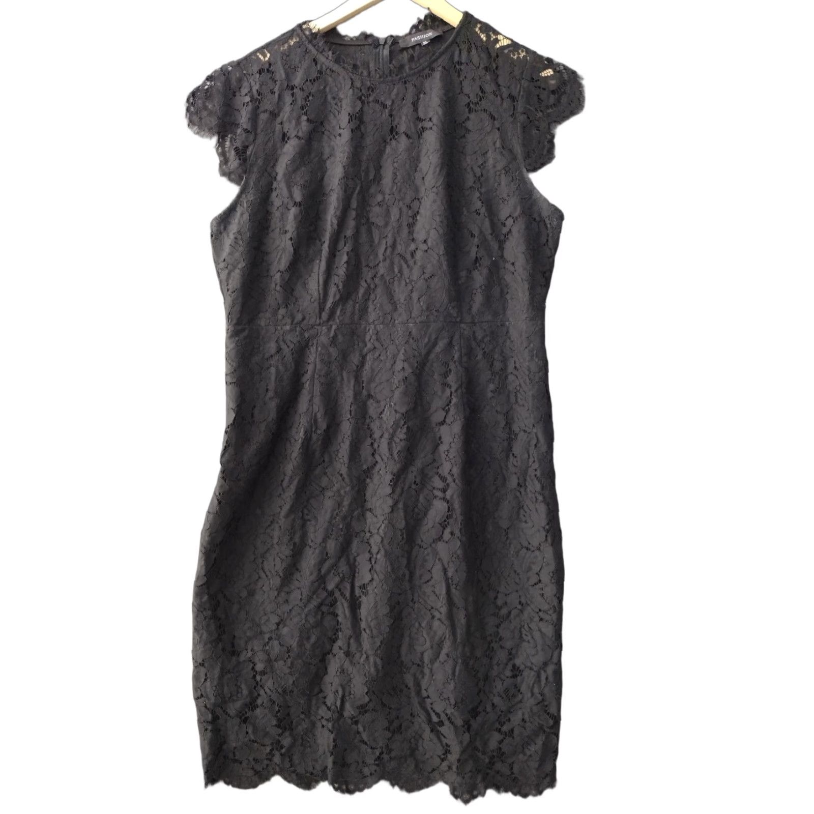 Vintage FASHION Women's Sleeveless Lace Floral Elegant Cocktail Dress XL Crew Neck Knee Maxi Black Floral Event Party/Cocktail Women XL Lace Floral dress Size XL / US 12-14 / IT 48-50 - 1 Thumbnail