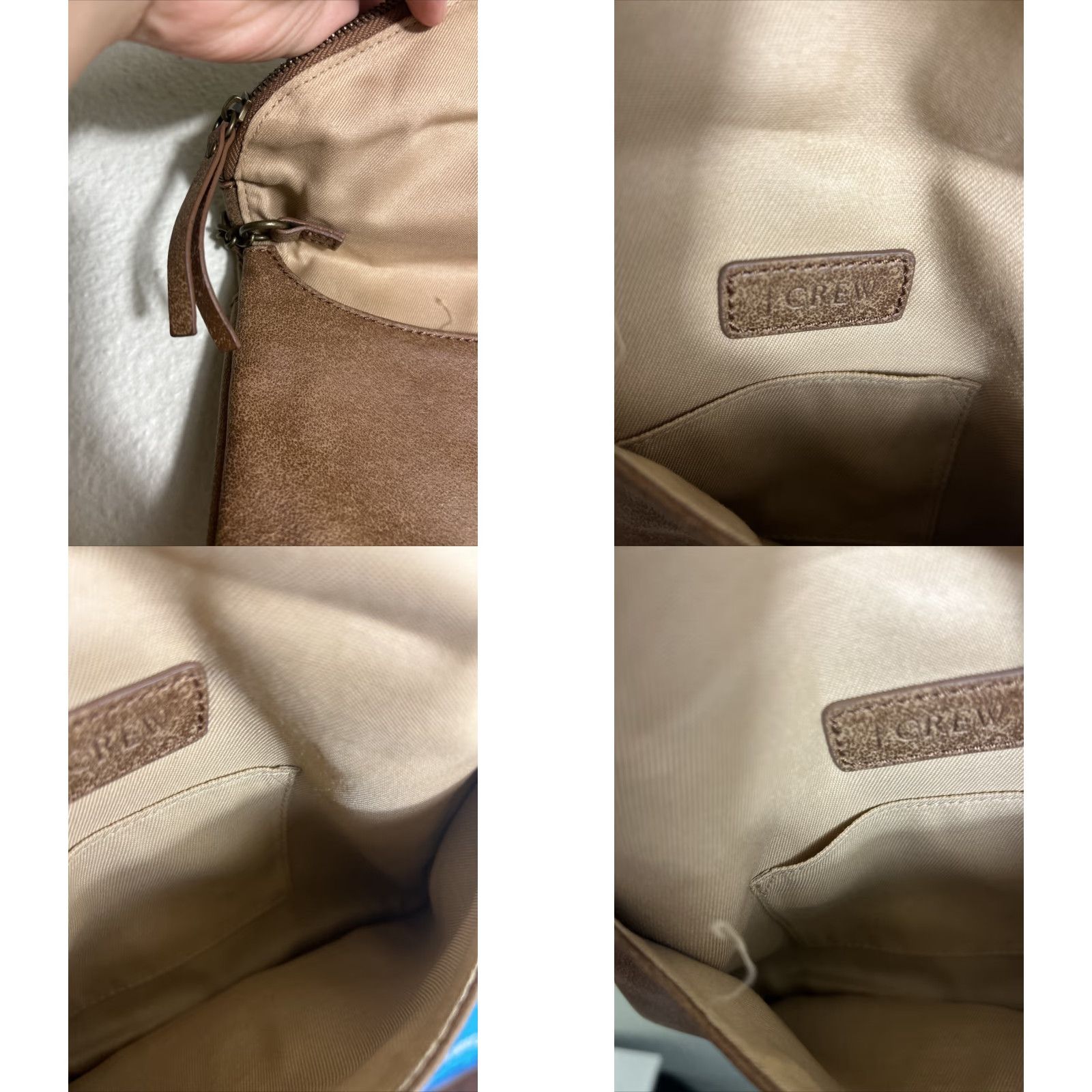 J.Crew J.CREW Clutch Shoulder Bag Brown Leather Chain Flap 10.5x6.5 Womens Bag Size ONE SIZE - 8 Thumbnail