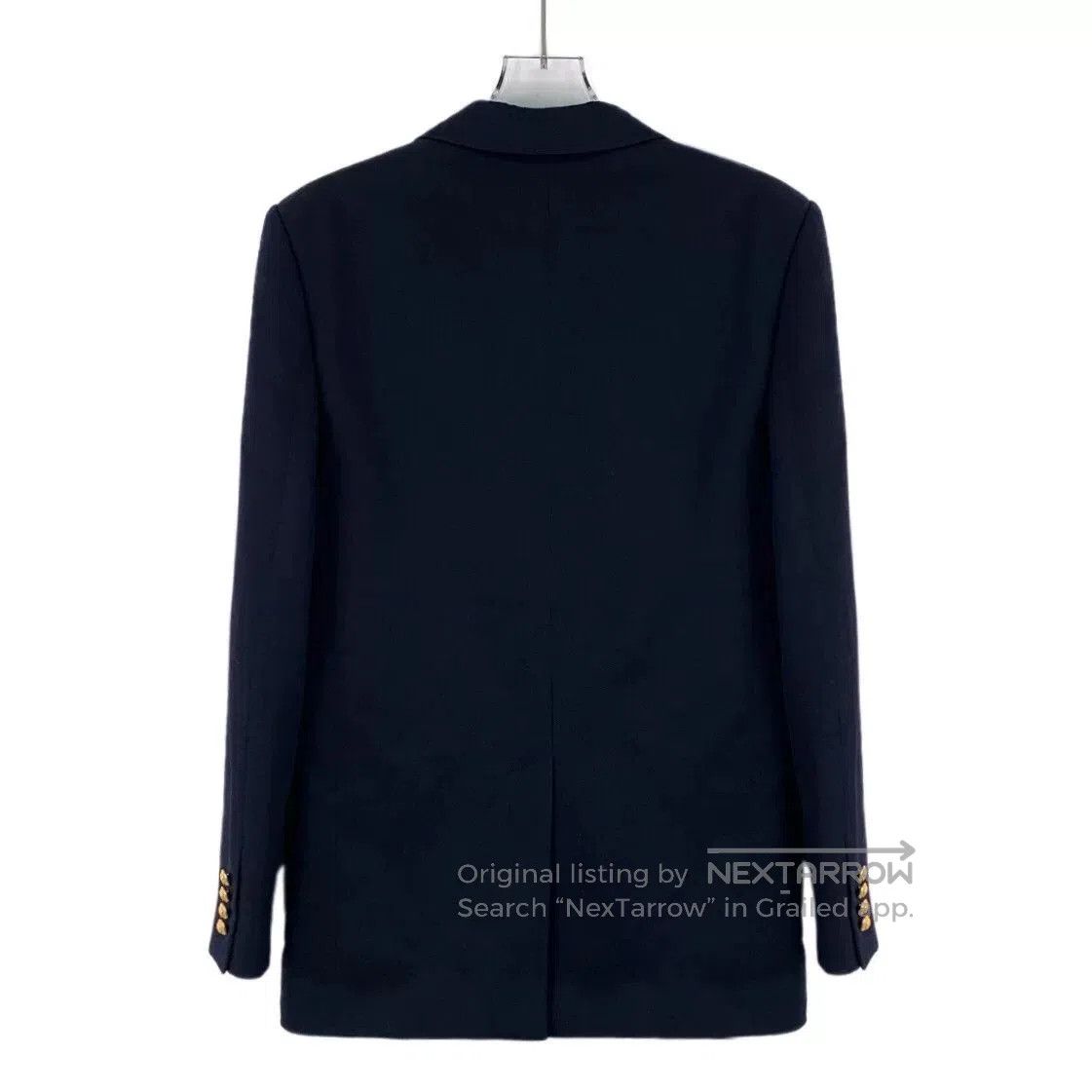 Celine Celine Dark Blue Wool Lapel Blazer. Size XXS / US 00 / IT 34 - 2 Thumbnail