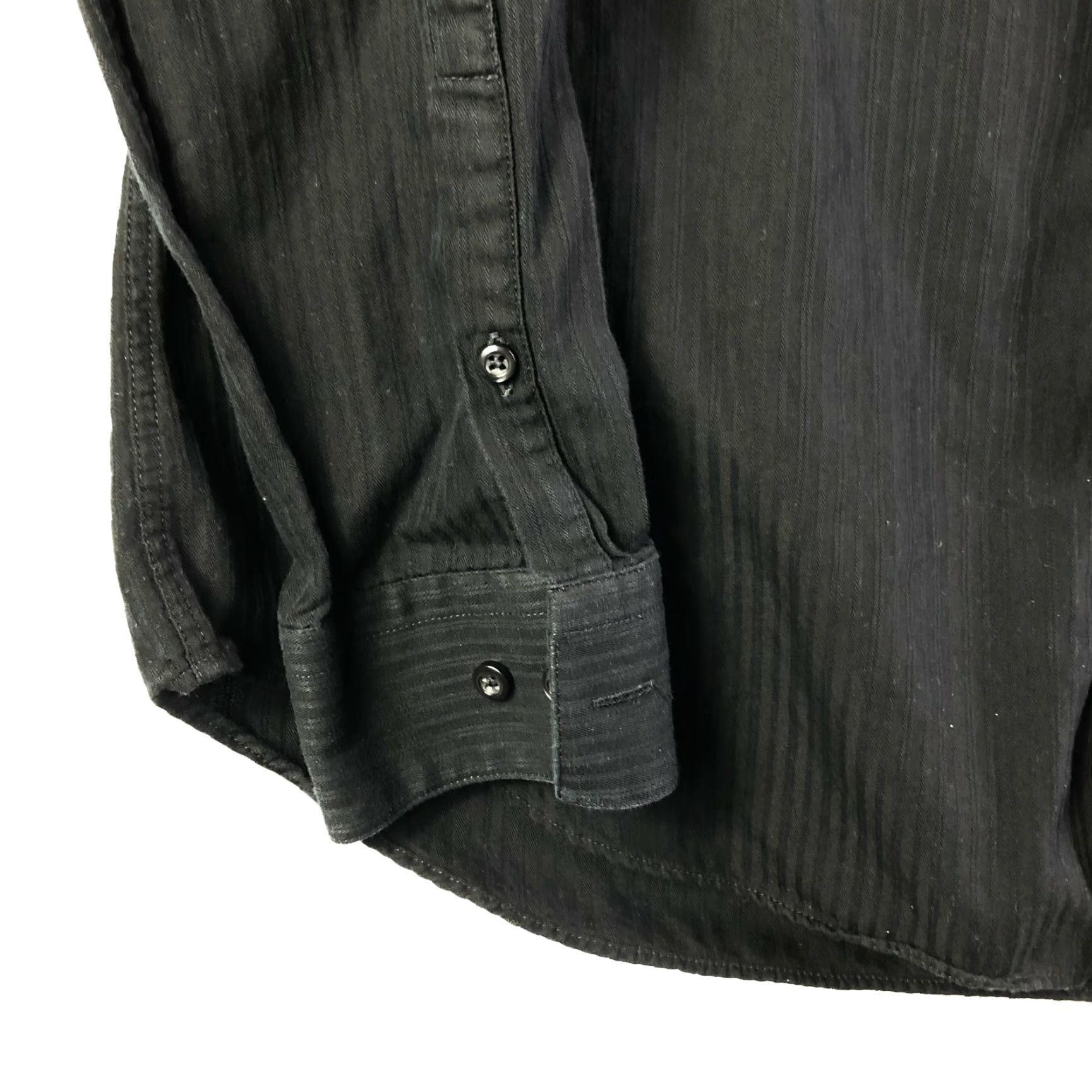 Apt. 9 Apt.9 Shirt Men's Large Black Long Sleeve Spread Collar Button-Up Pocketed Cotton 80's Vintage? Size US L / EU 52-54 / 3 - 2 Thumbnail