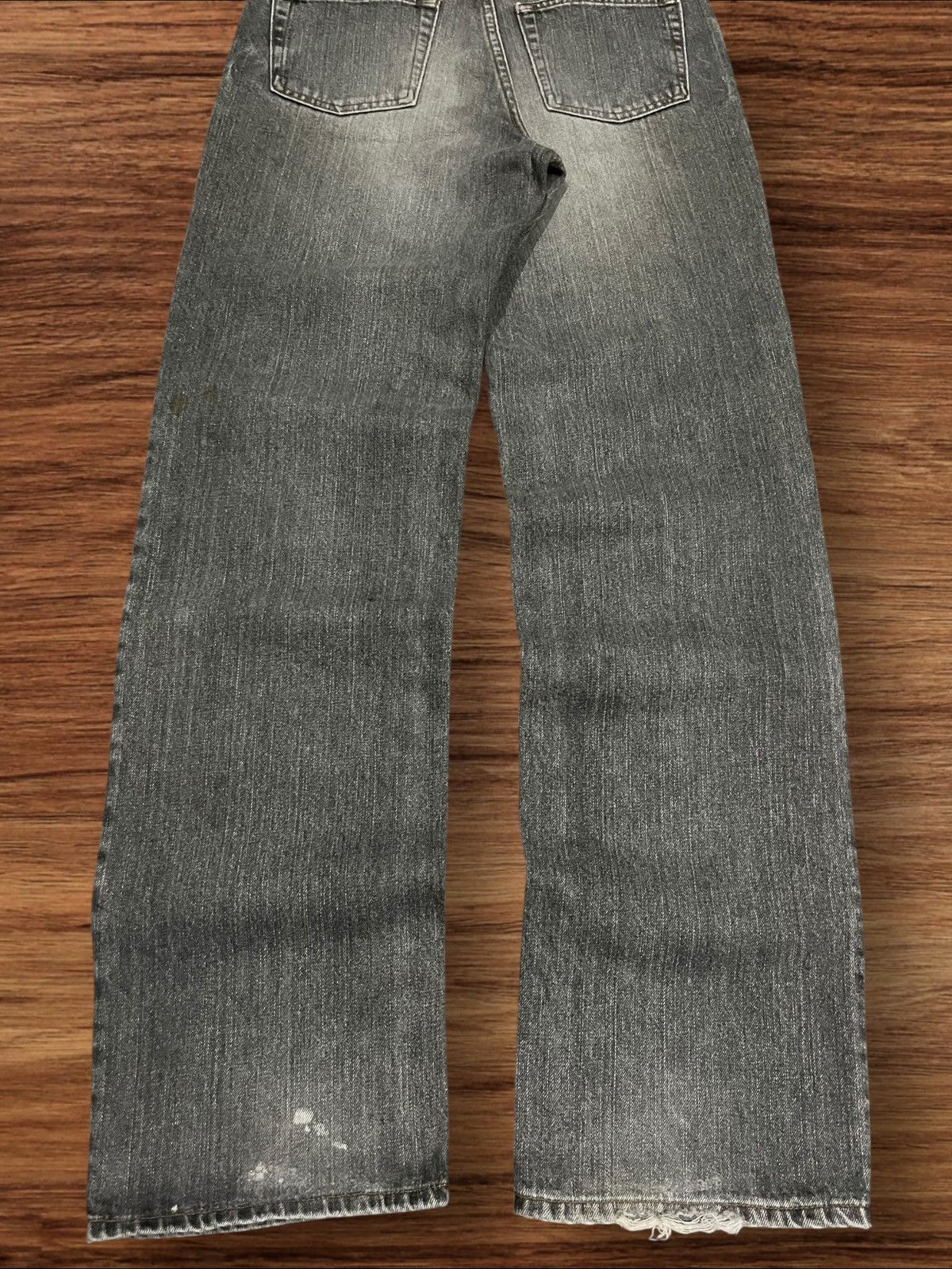 Japanese Brand ⚡️Distressed⚡️Vintage Japanese Brand GL Heart Black Faded Jean Size US 28 / EU 44 - 9 Thumbnail