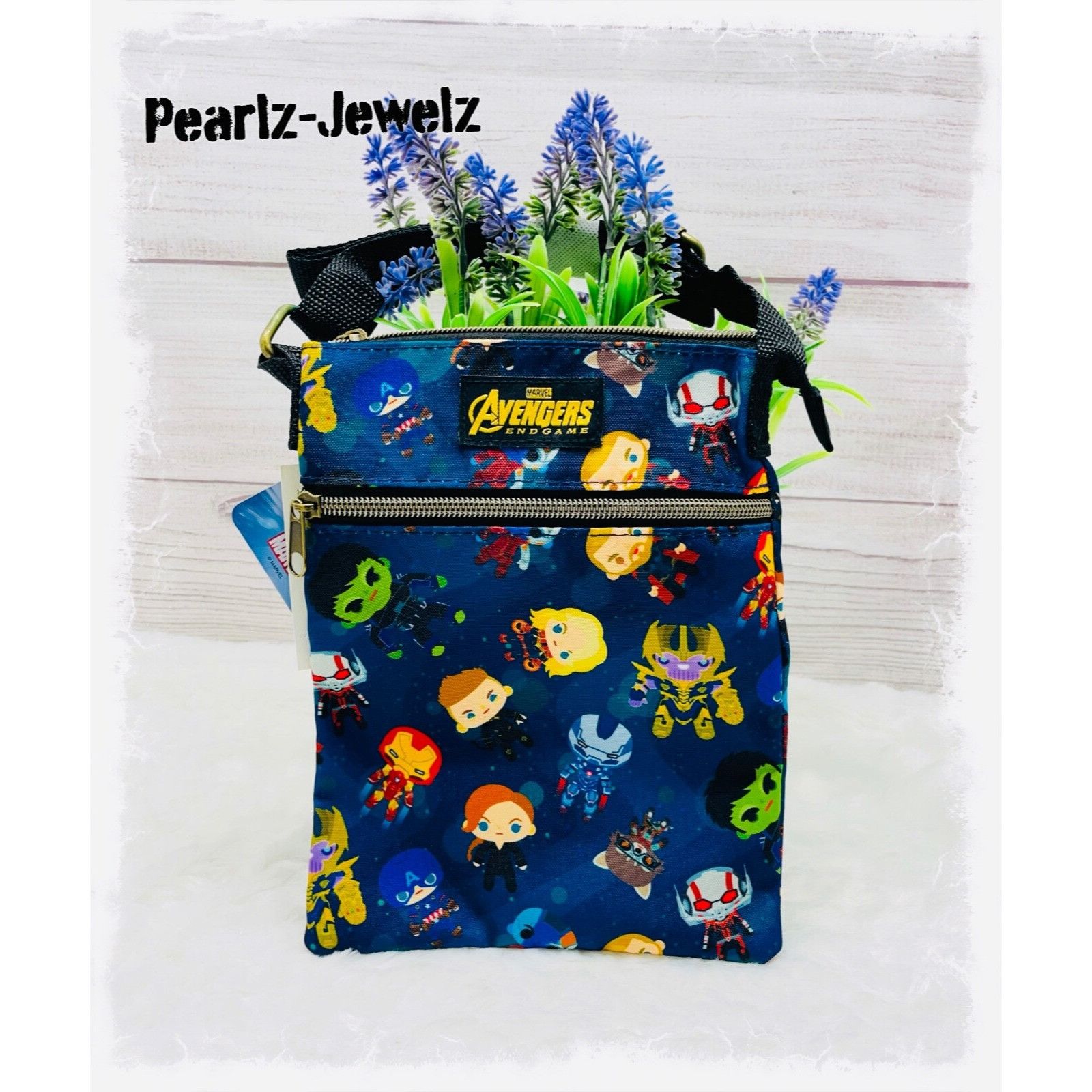Disney Loungefly Marvel Avengers Endgame Chibi Allover Passport Cro Size ONE SIZE - 1 Thumbnail
