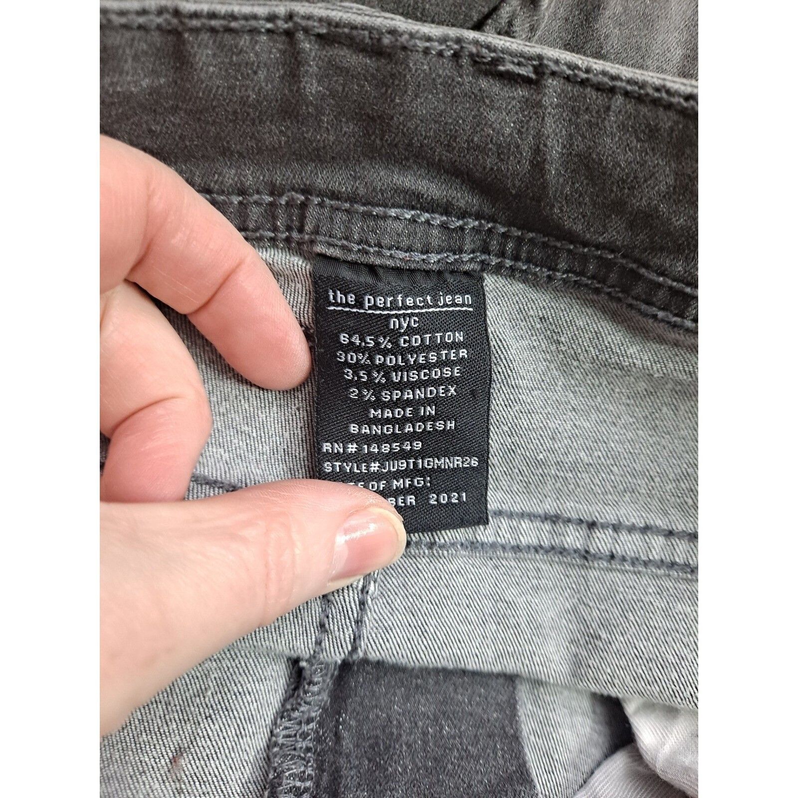 Other The Perfect Jean NYC Slim Fit Denim Jeans Gray Wash Casual M Size US 30 / EU 46 - 4 Thumbnail