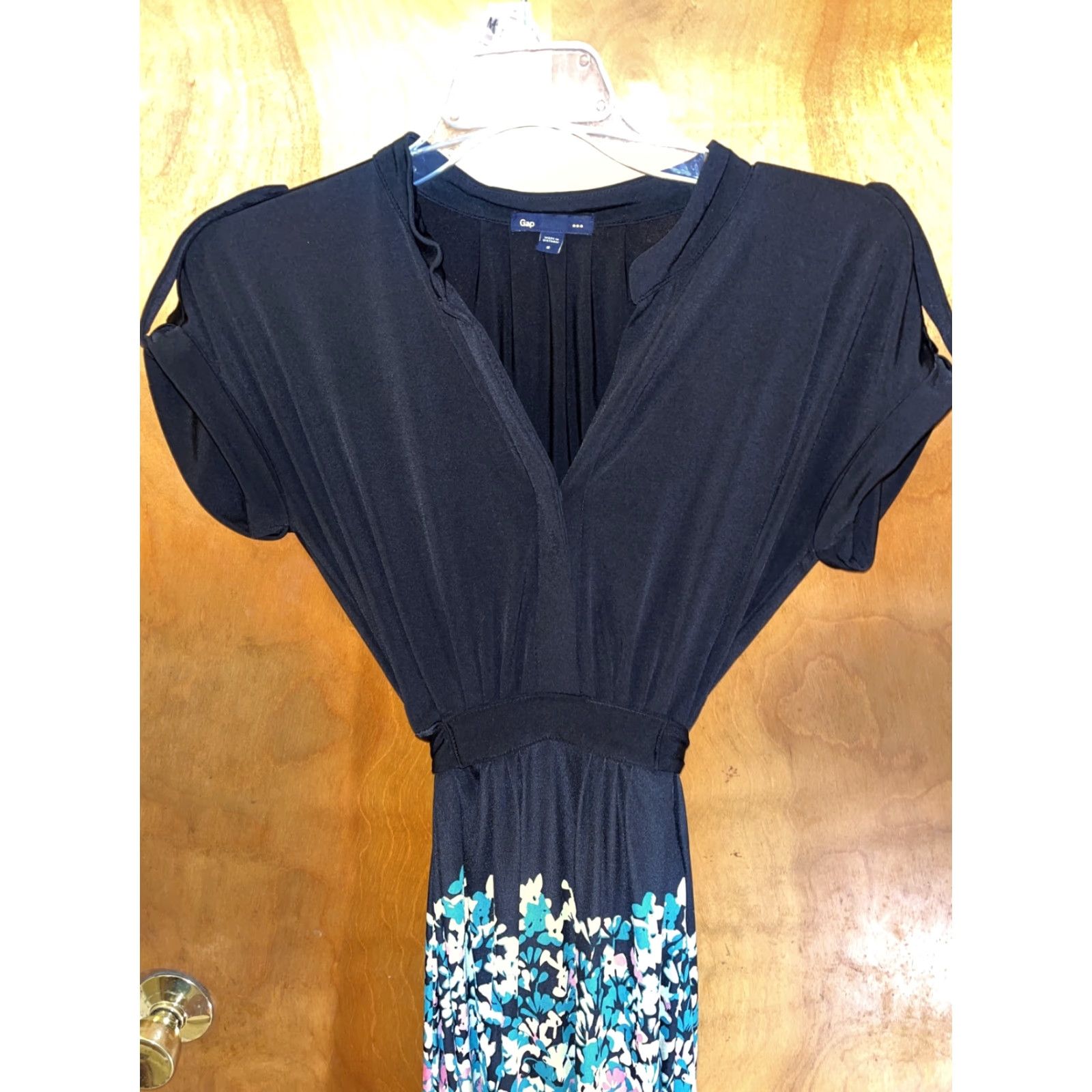 Gap GAP Multicolor Floral Tie Back Dress - Knee Length, Short Sleeve, Women’s Small Size S / US 4 / IT 40 - 2 Thumbnail